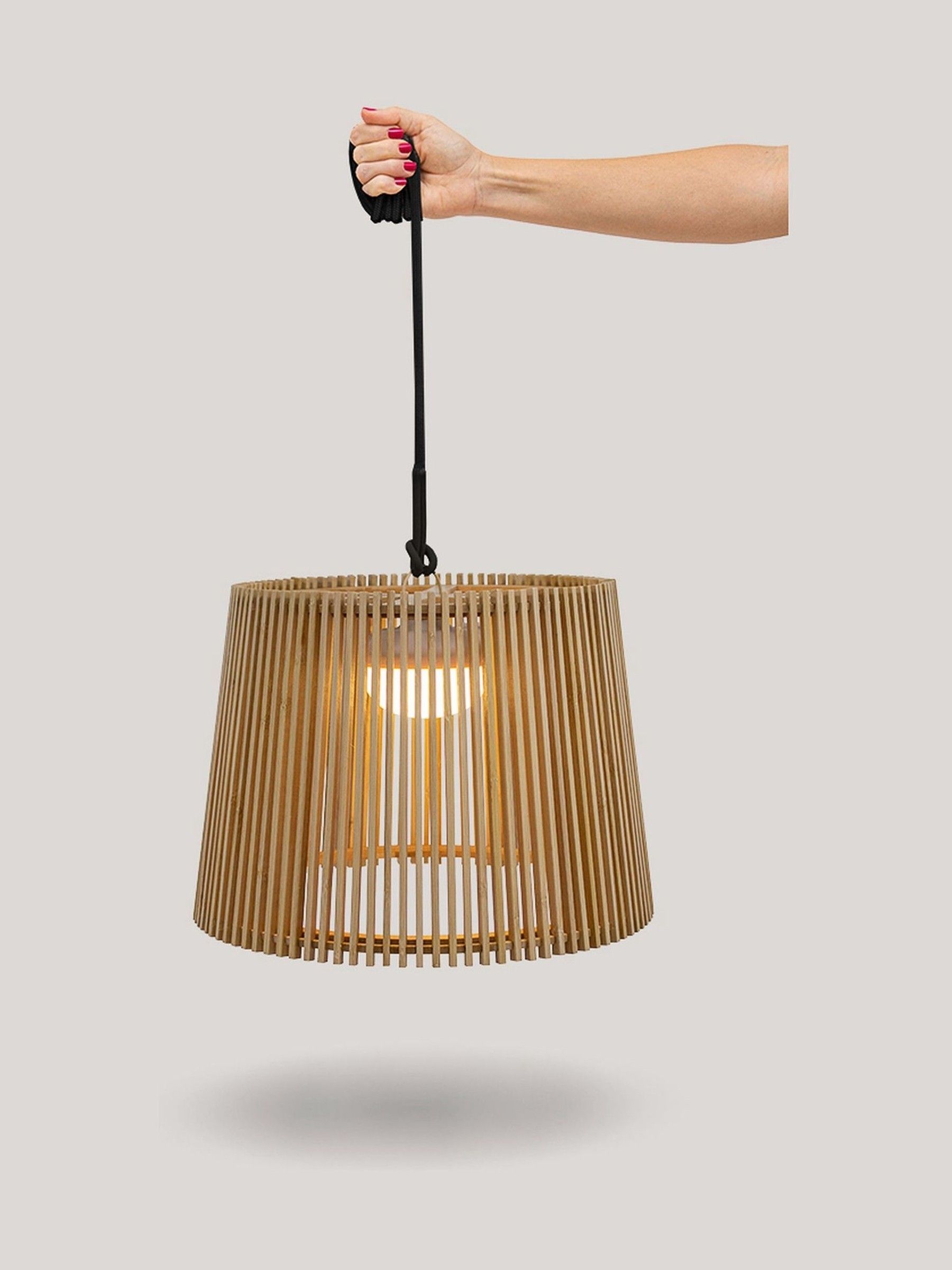 New Garden Brown Okinawa Hanging Cordless Pendant Lamp - Image 4 of 6