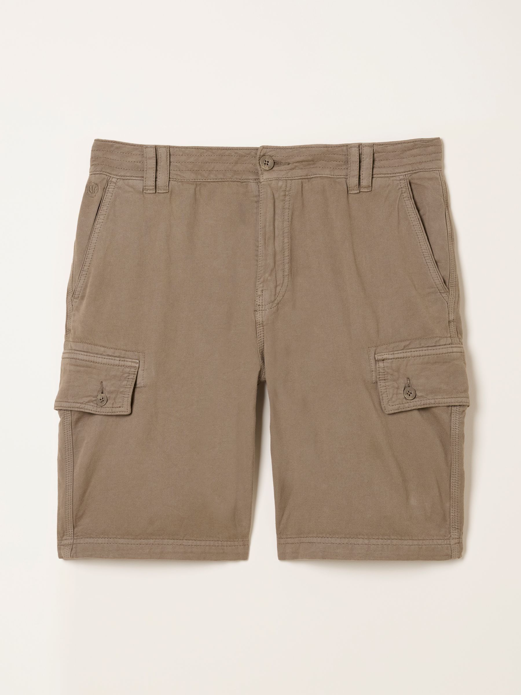 Brecon Dark Stone Garment Dye Cargo Shorts - Image 5 of 5