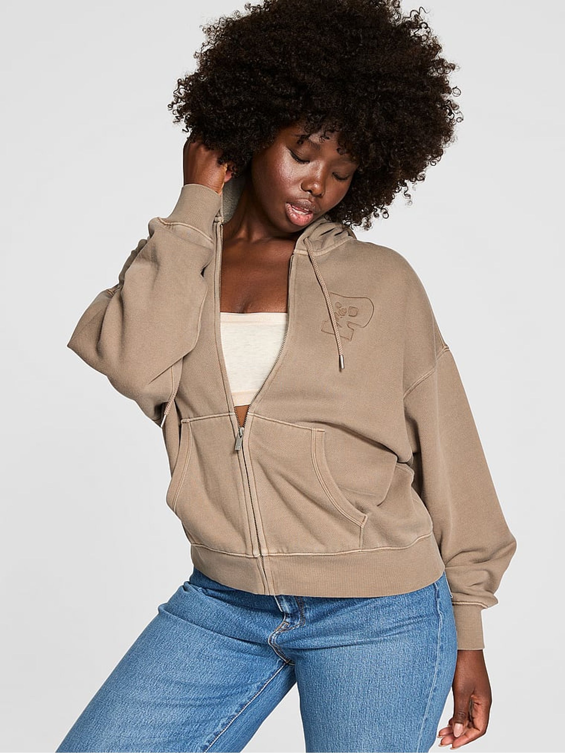 Iced Coffee Brown Fleece Hoodie - Image 1 of 2