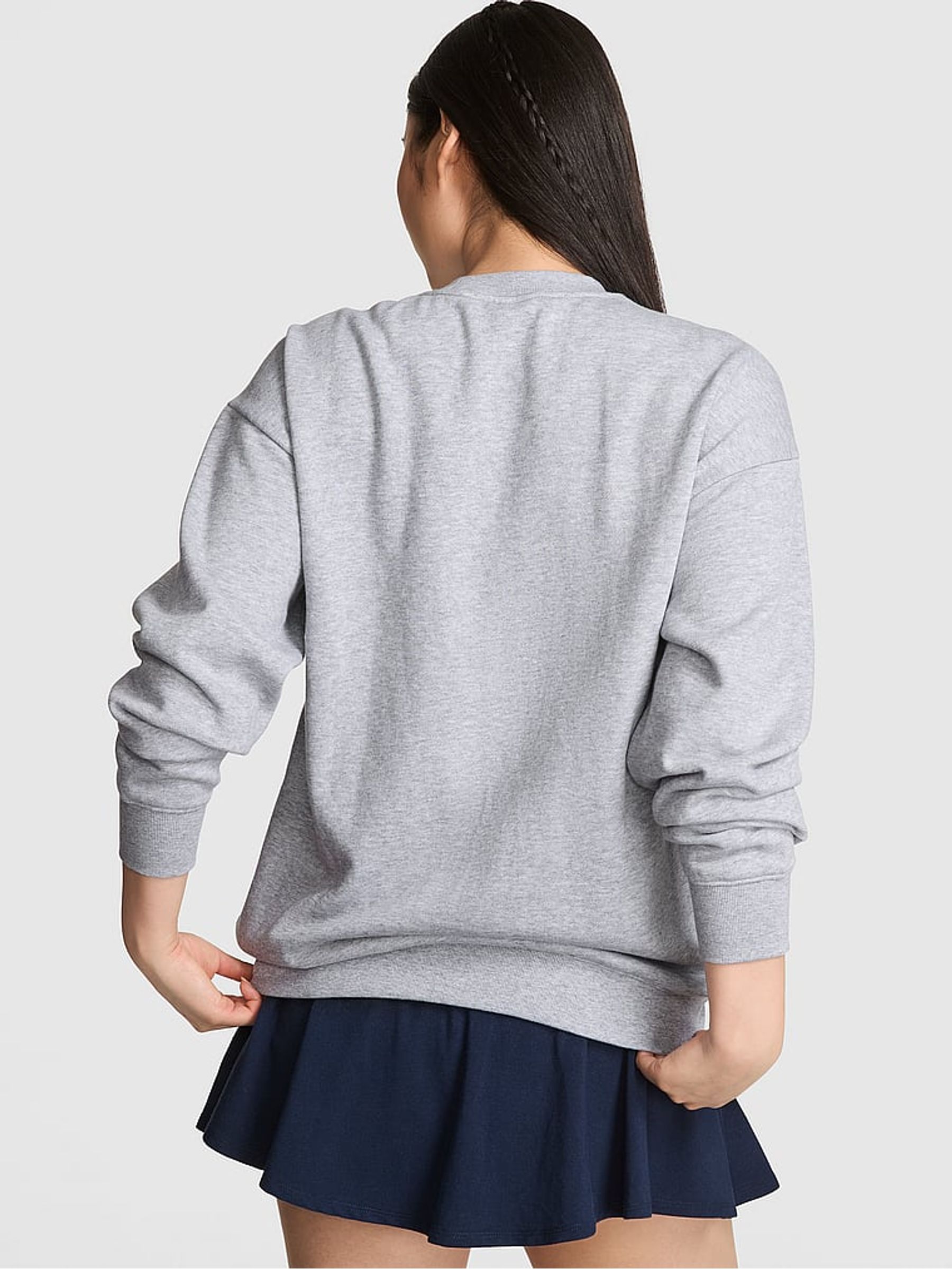 Grey and Pink Fleece Sweatshirt - Image 2 of 2