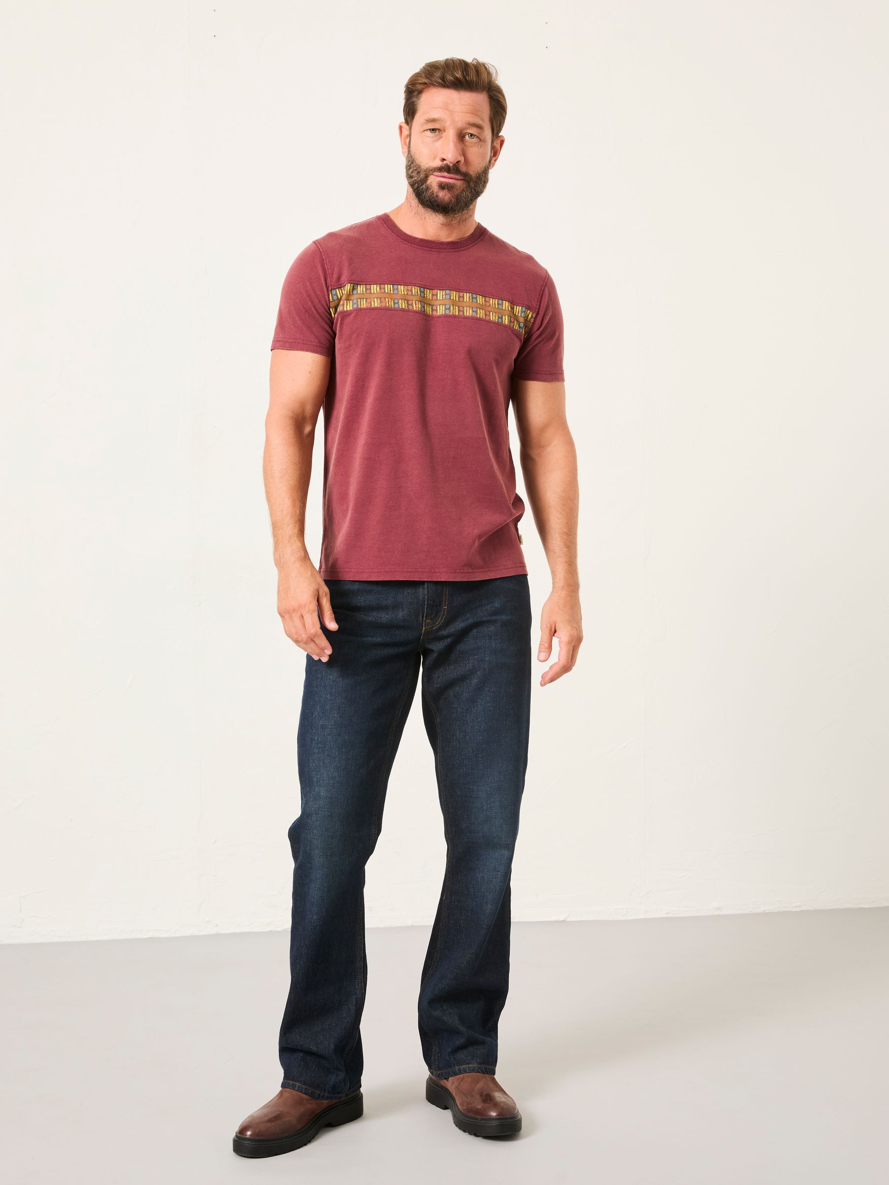 Claret Pattern Stripe T-Shirt - Image 4 of 6