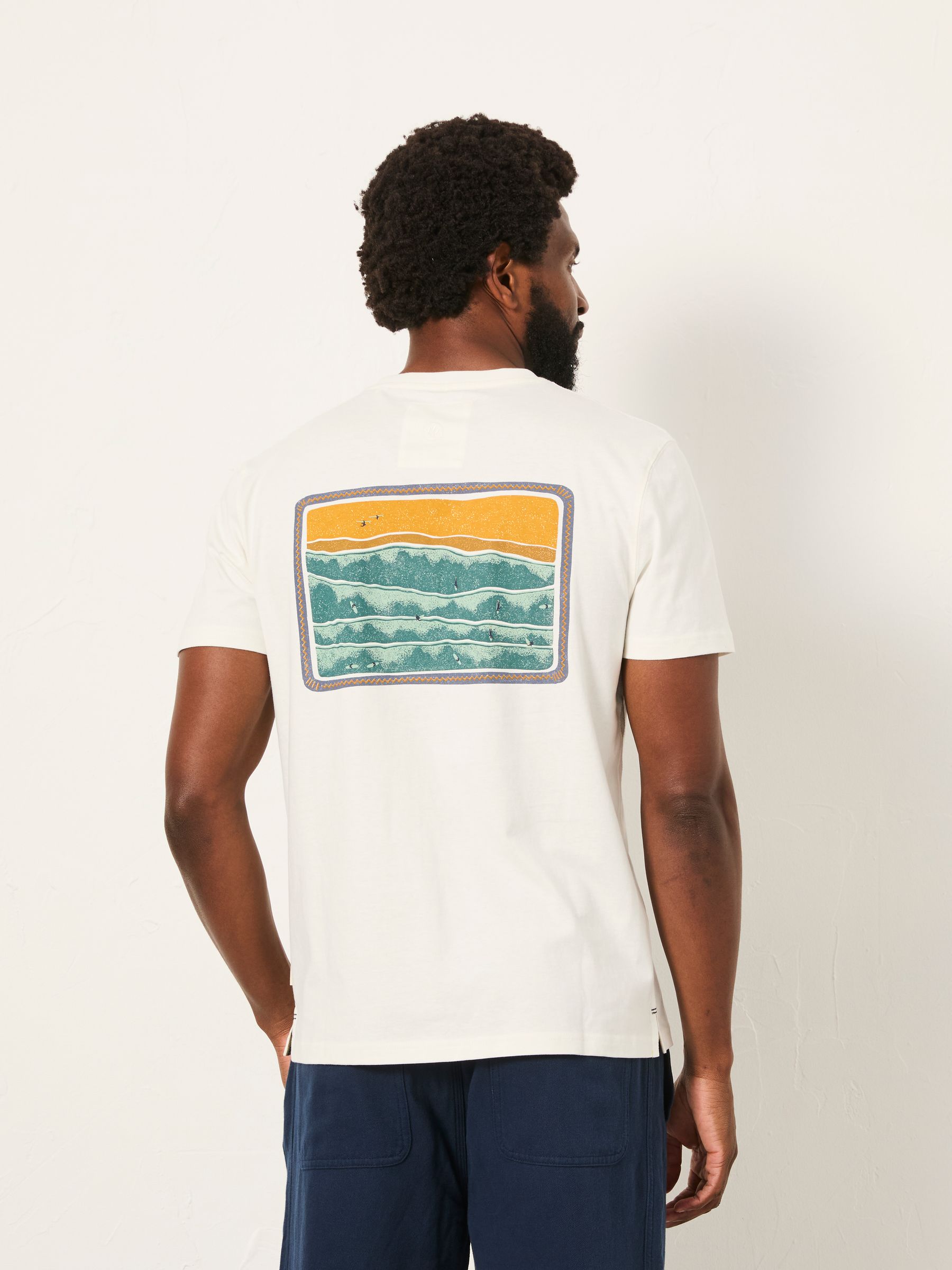 White Surf Scene Graphic Tshirt - Image 2 of 7