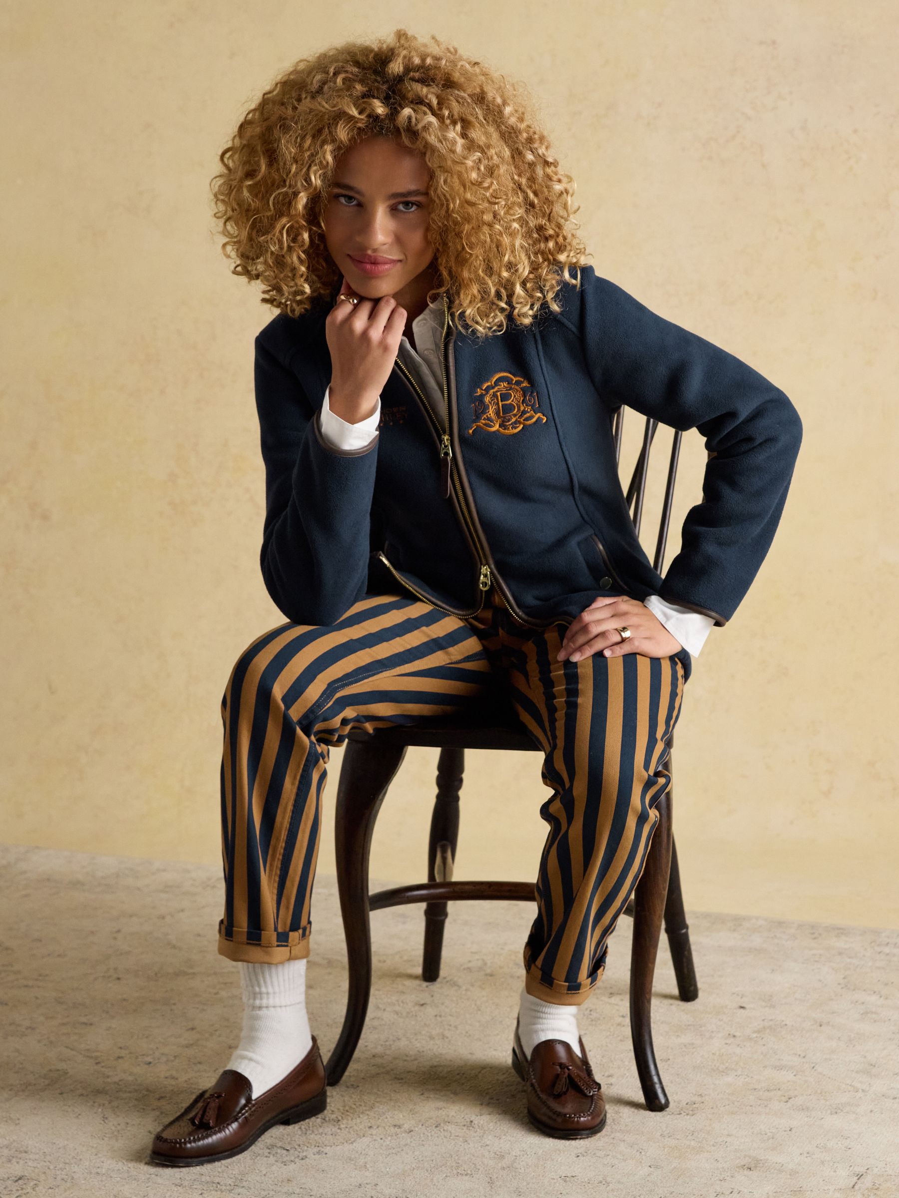 Official Burghley Navy Full Zip Heritage Fleece - Image 10 of 11