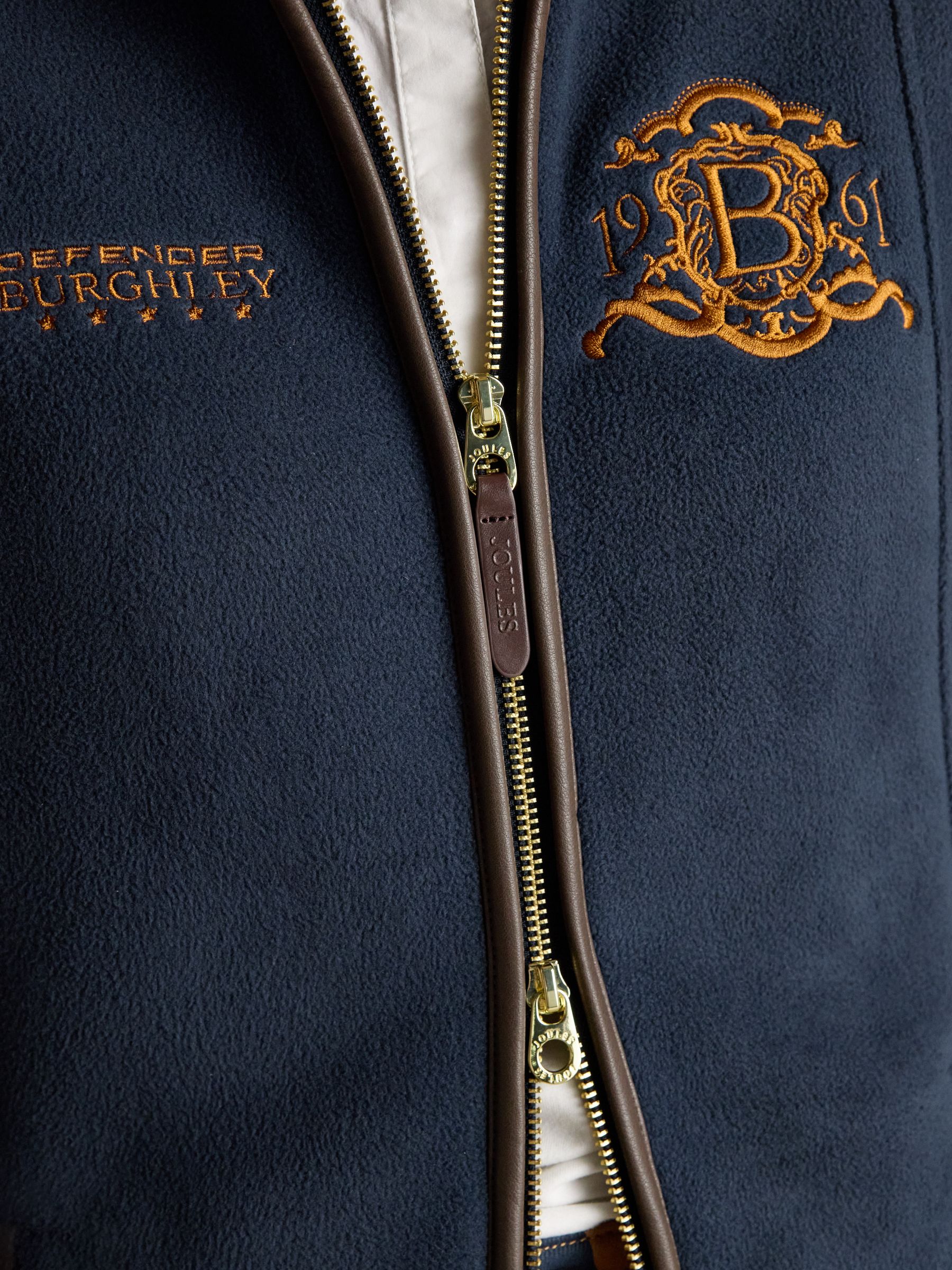 Official Burghley Navy Full Zip Heritage Fleece - Image 6 of 11