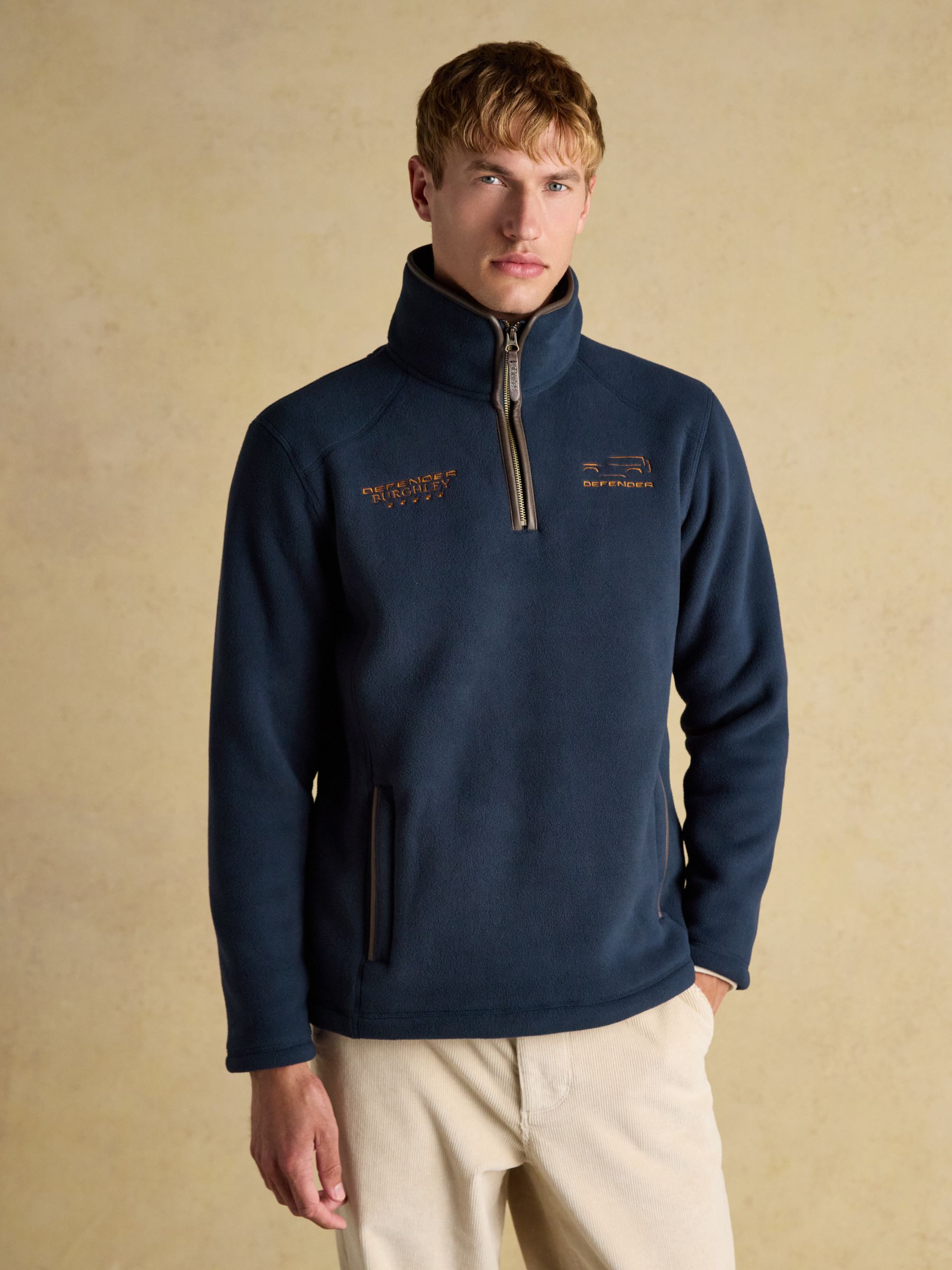 Official Burghley Navy 1/4 Zip Fleece - Image 1 of 10