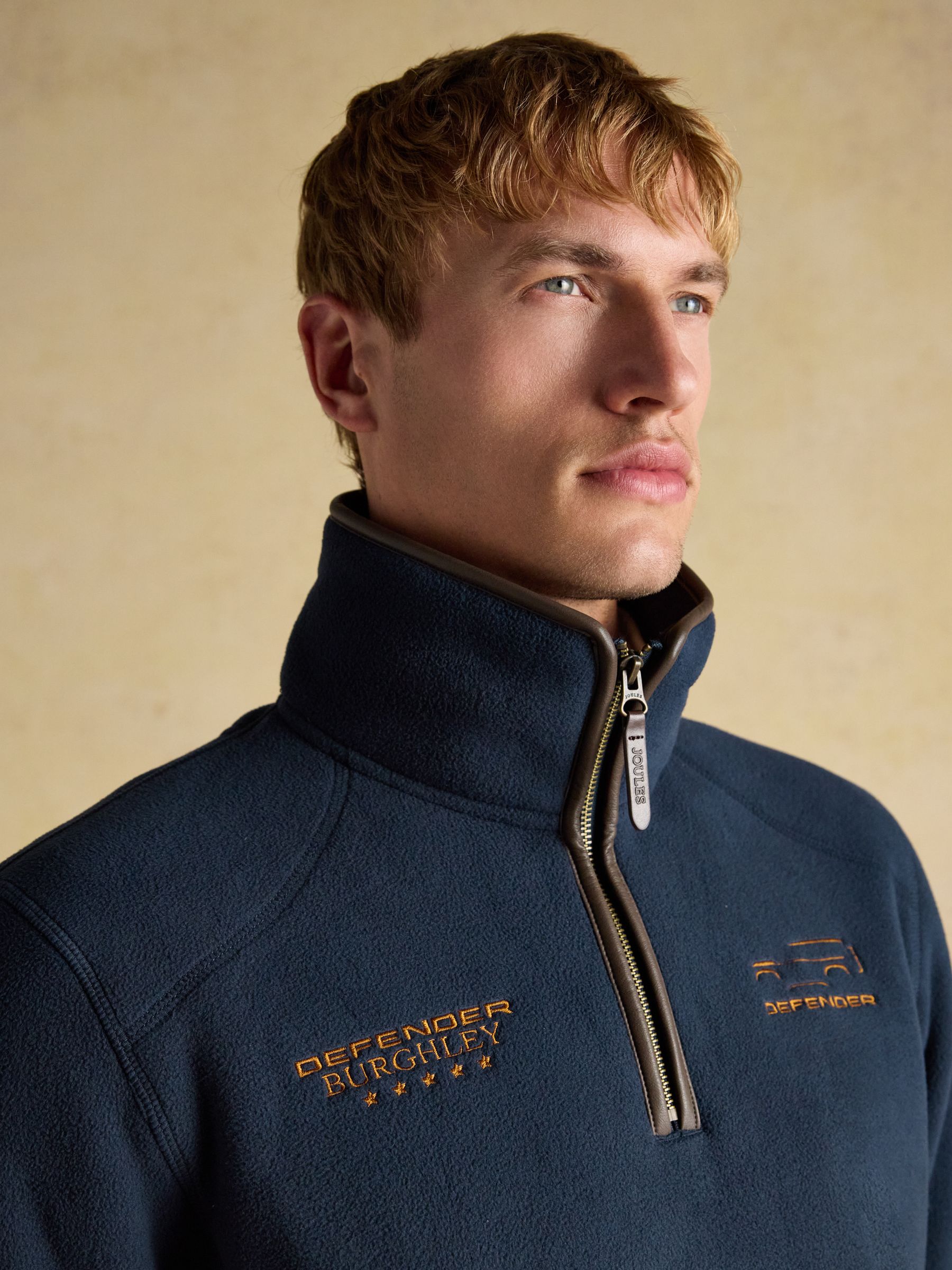 Official Burghley Navy 1/4 Zip Fleece - Image 3 of 10