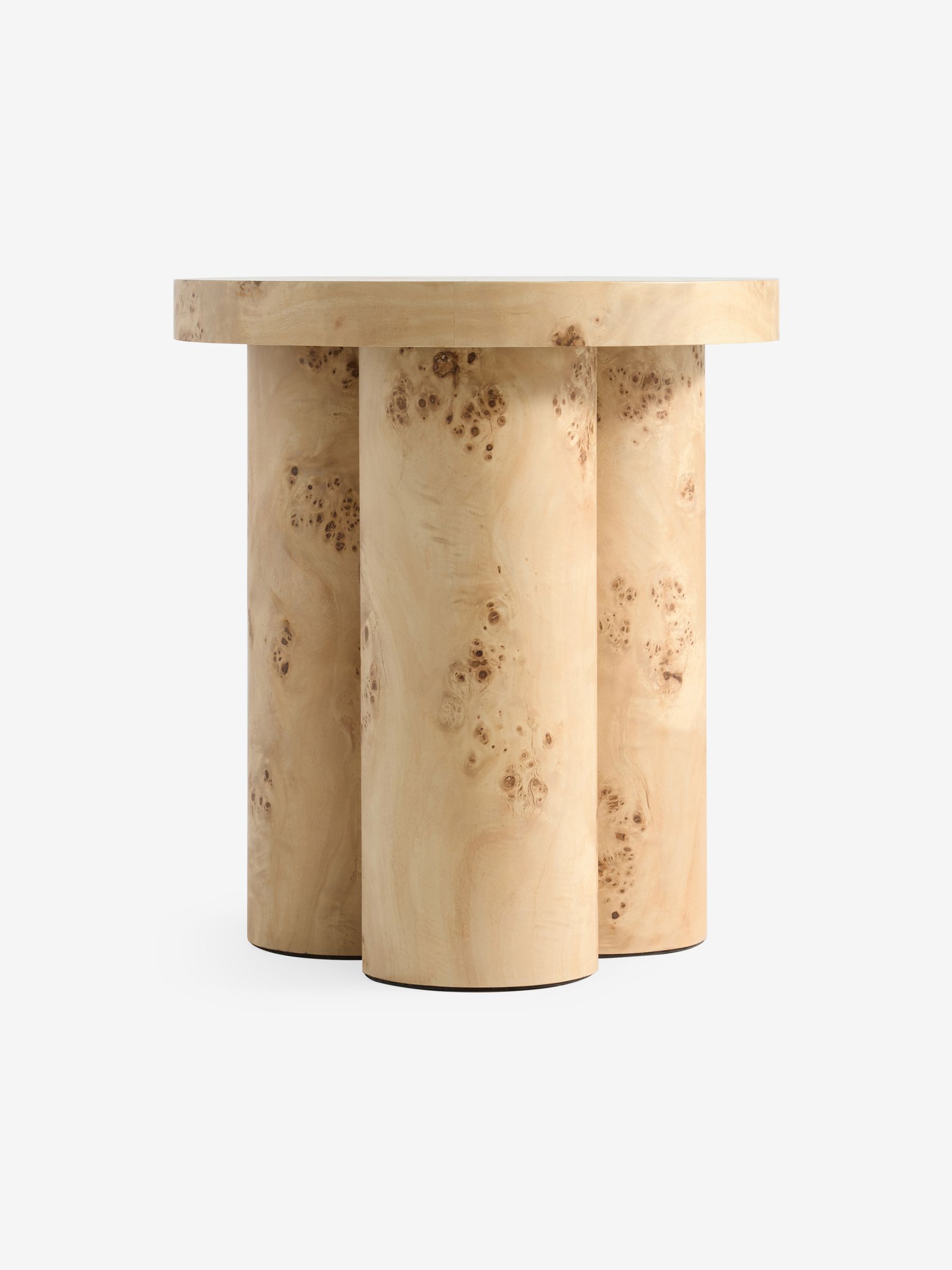 Lacey Side Table in Light Burl Wood - Image 5 of 5