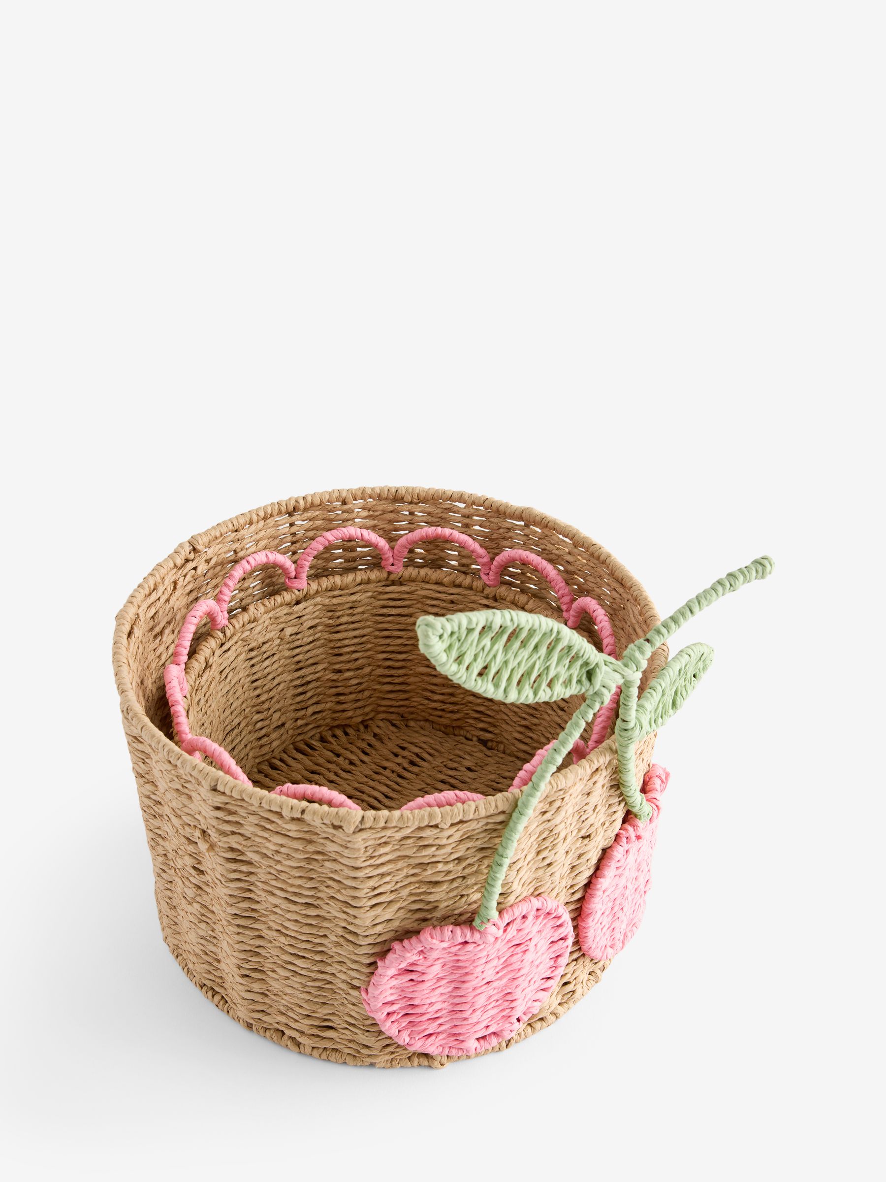 Set of 2 Cherries Storage Baskets - Image 5 of 6