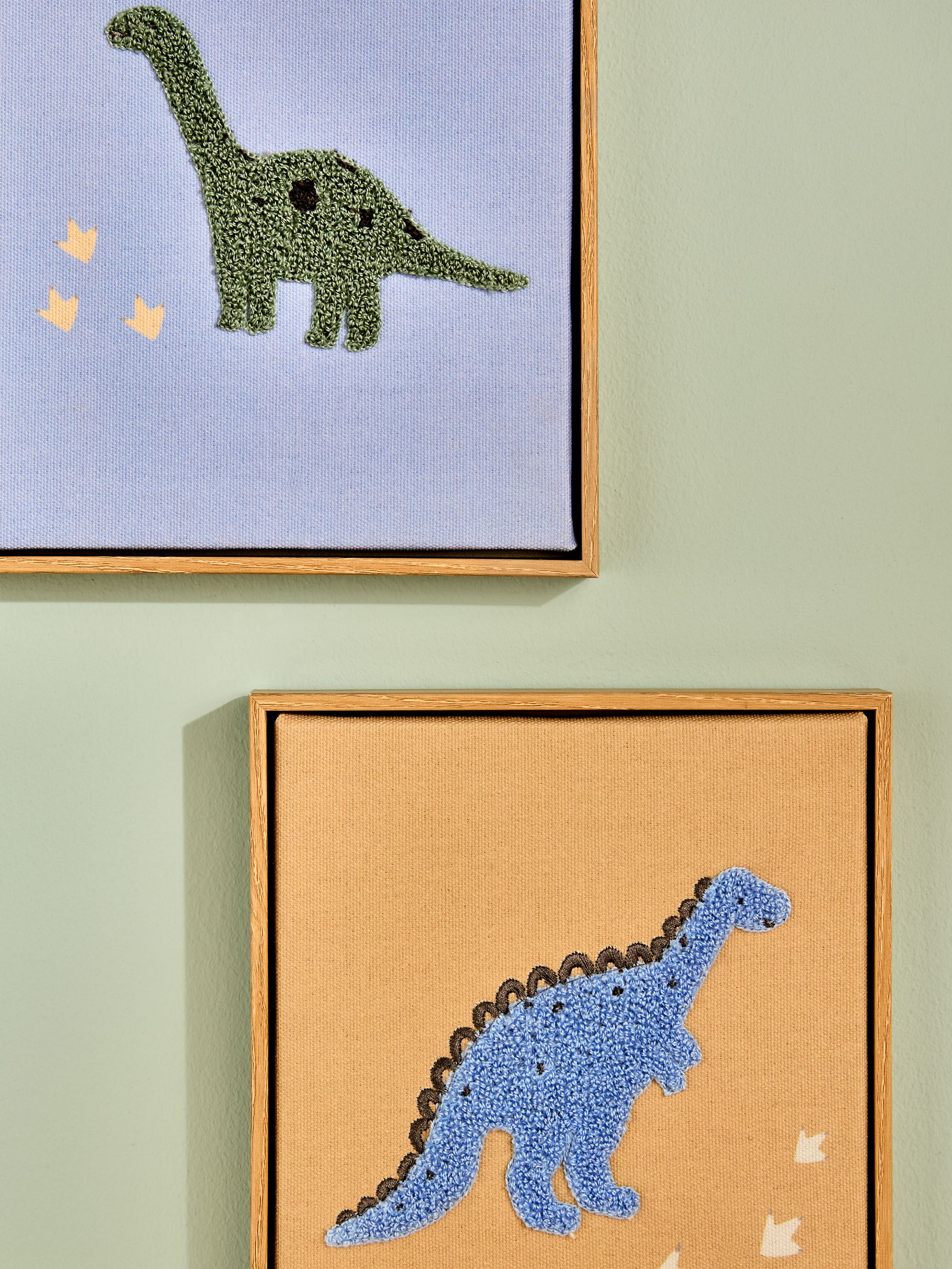 Set of 3 Dinosaur Embroidered Wall Art - Image 3 of 4