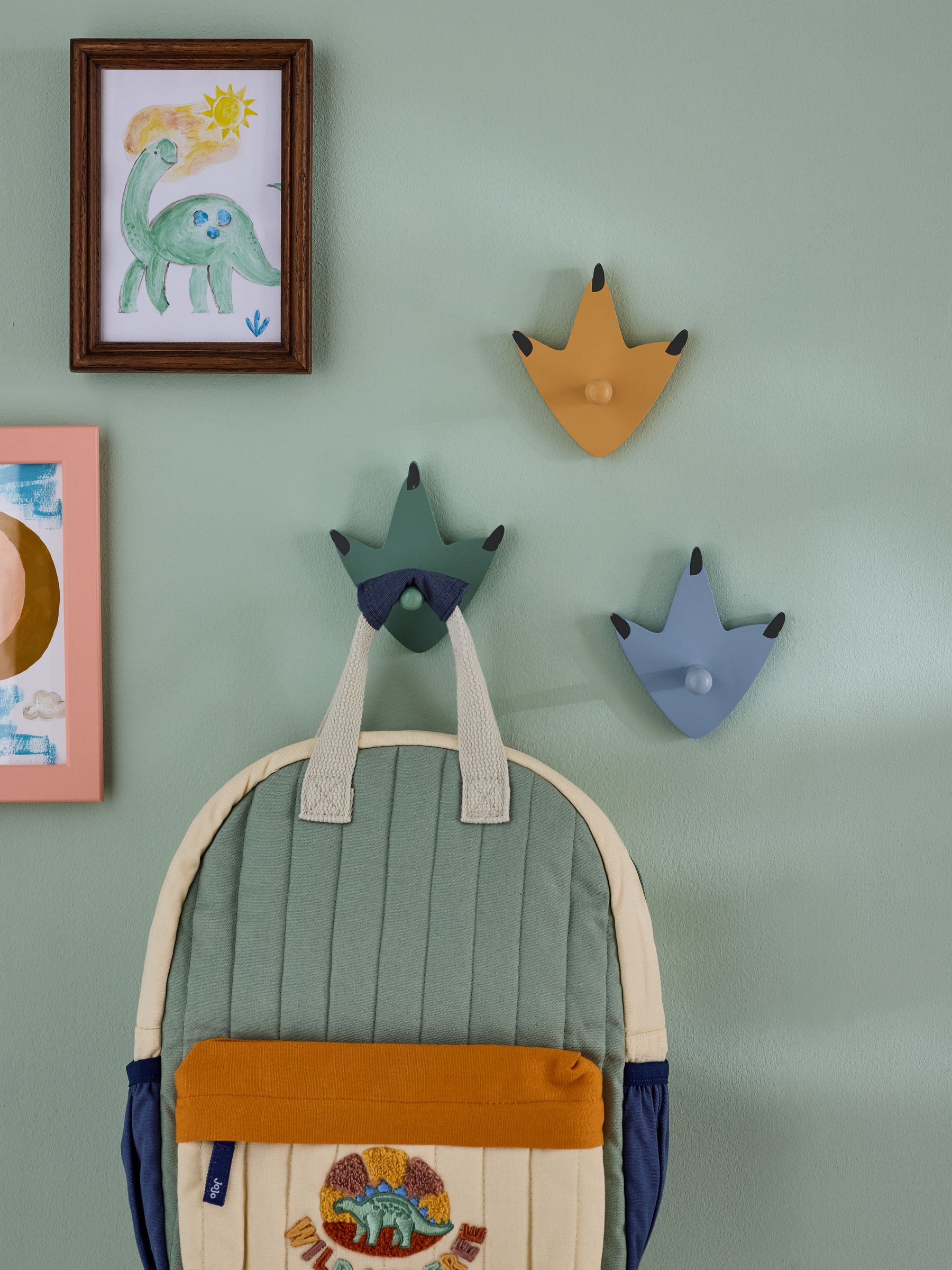 Set of 3 Multi Dinosaur Wall Hooks - Image 1 of 4