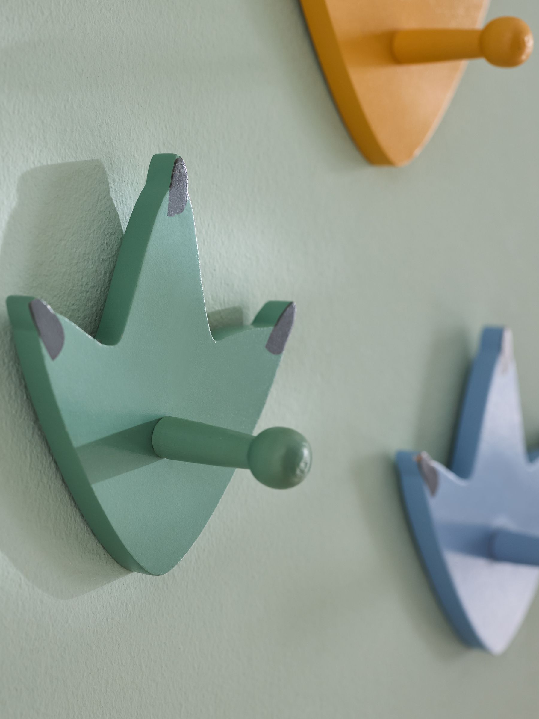 Set of 3 Multi Dinosaur Wall Hooks - Image 2 of 4
