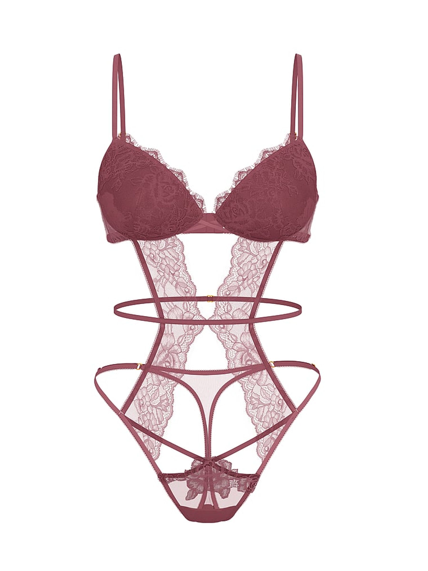 Purple Vapor Lace Lightly Lined Bodysuit - Image 3 of 3