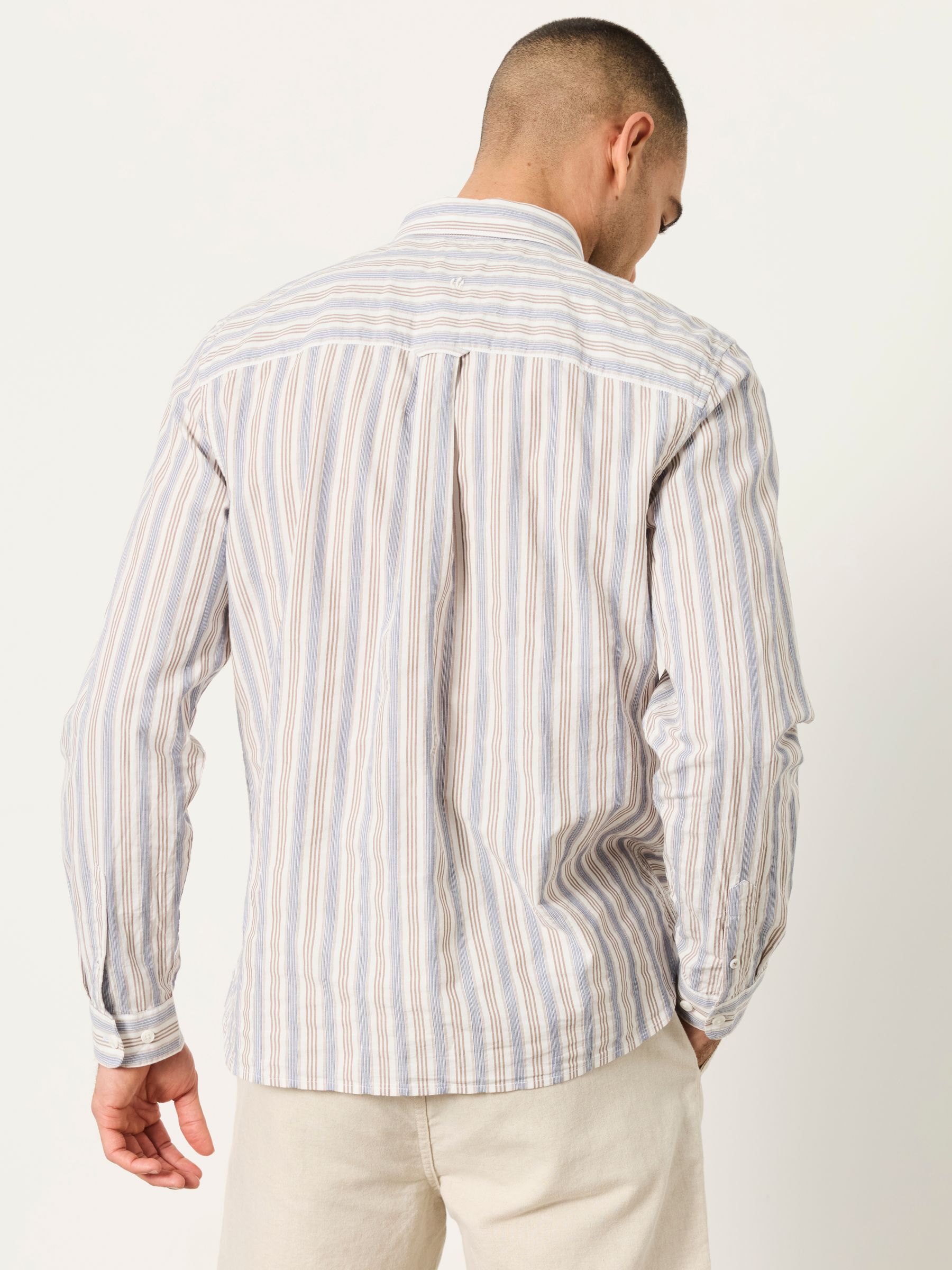 Natural Long sleeve Hamble Stripe Shirt - Image 3 of 6