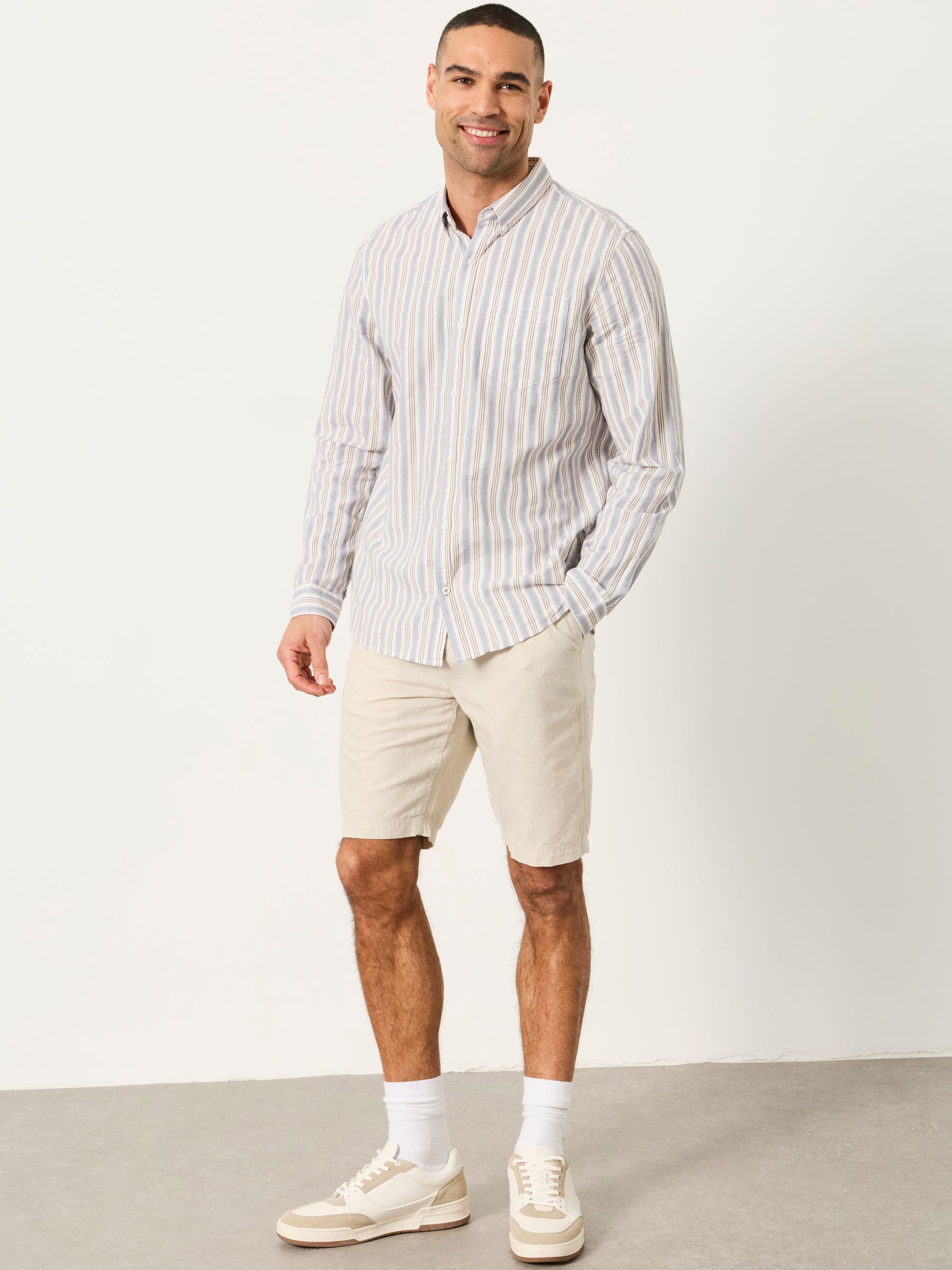 Natural Long sleeve Hamble Stripe Shirt - Image 4 of 6