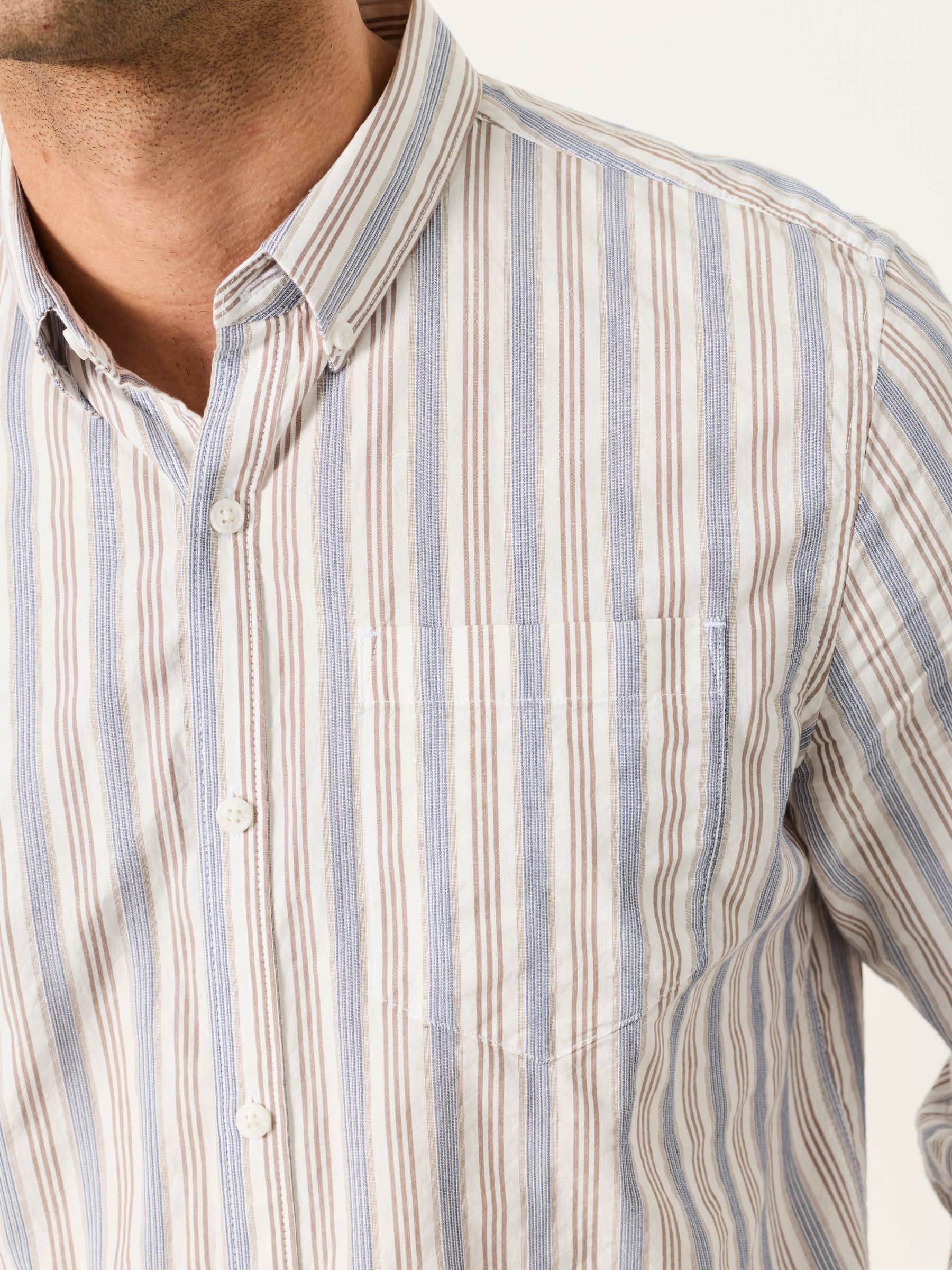 Natural Long sleeve Hamble Stripe Shirt - Image 5 of 6