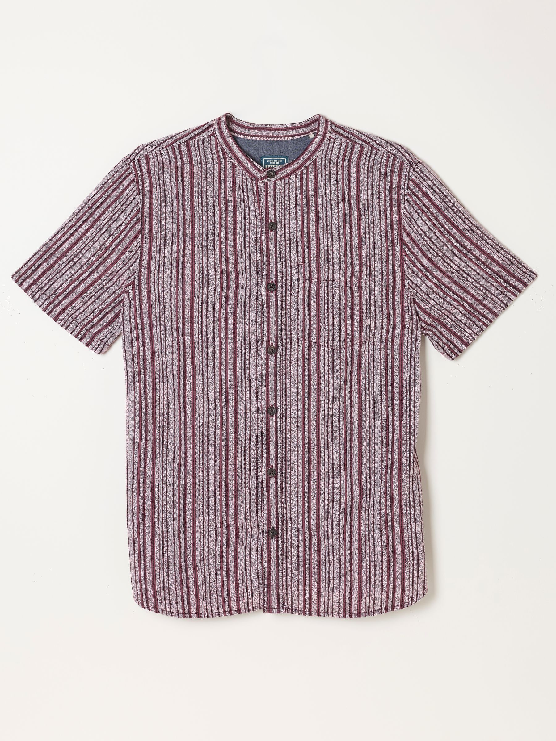 Plum Purple Short Sleeve Fleet Stripe Shirt - Image 7 of 7