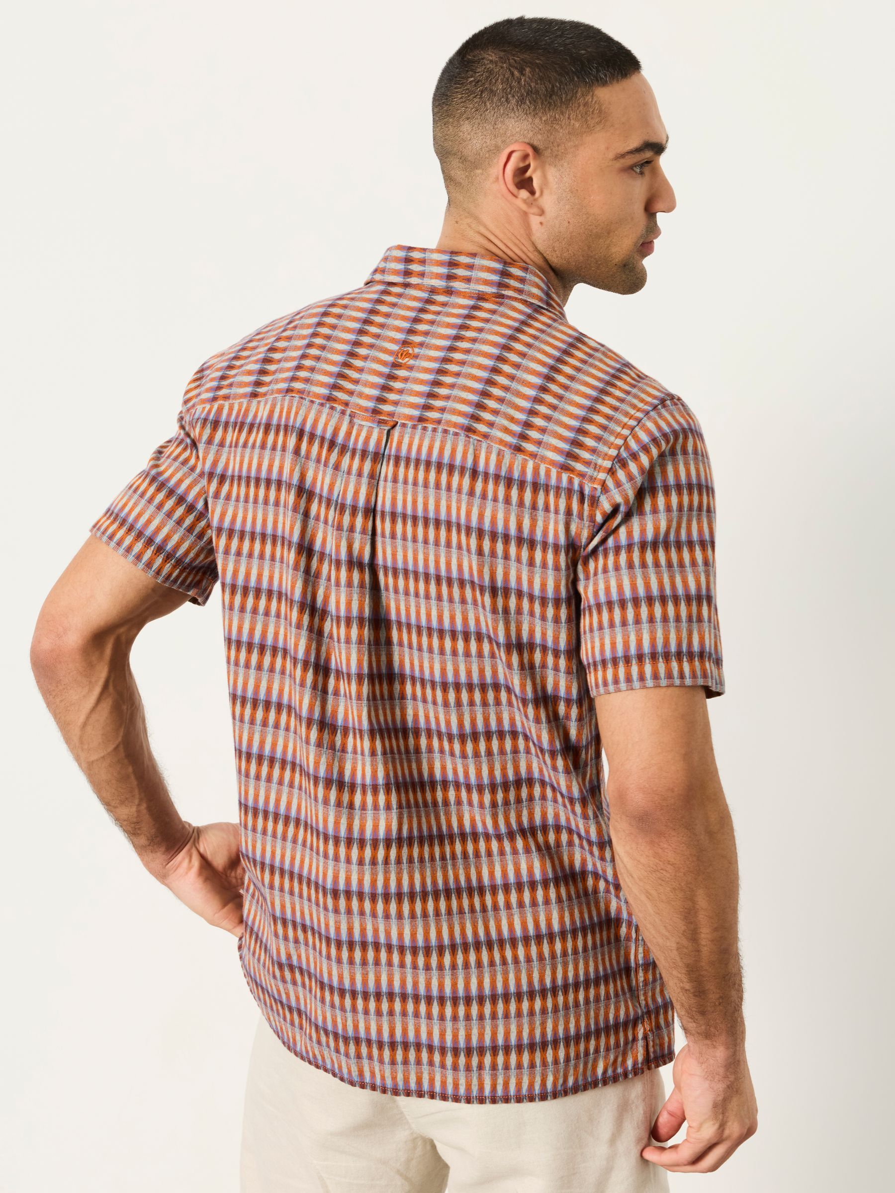 Multi Short Sleeve Kite Diamond Embroidered Shirt - Image 2 of 6