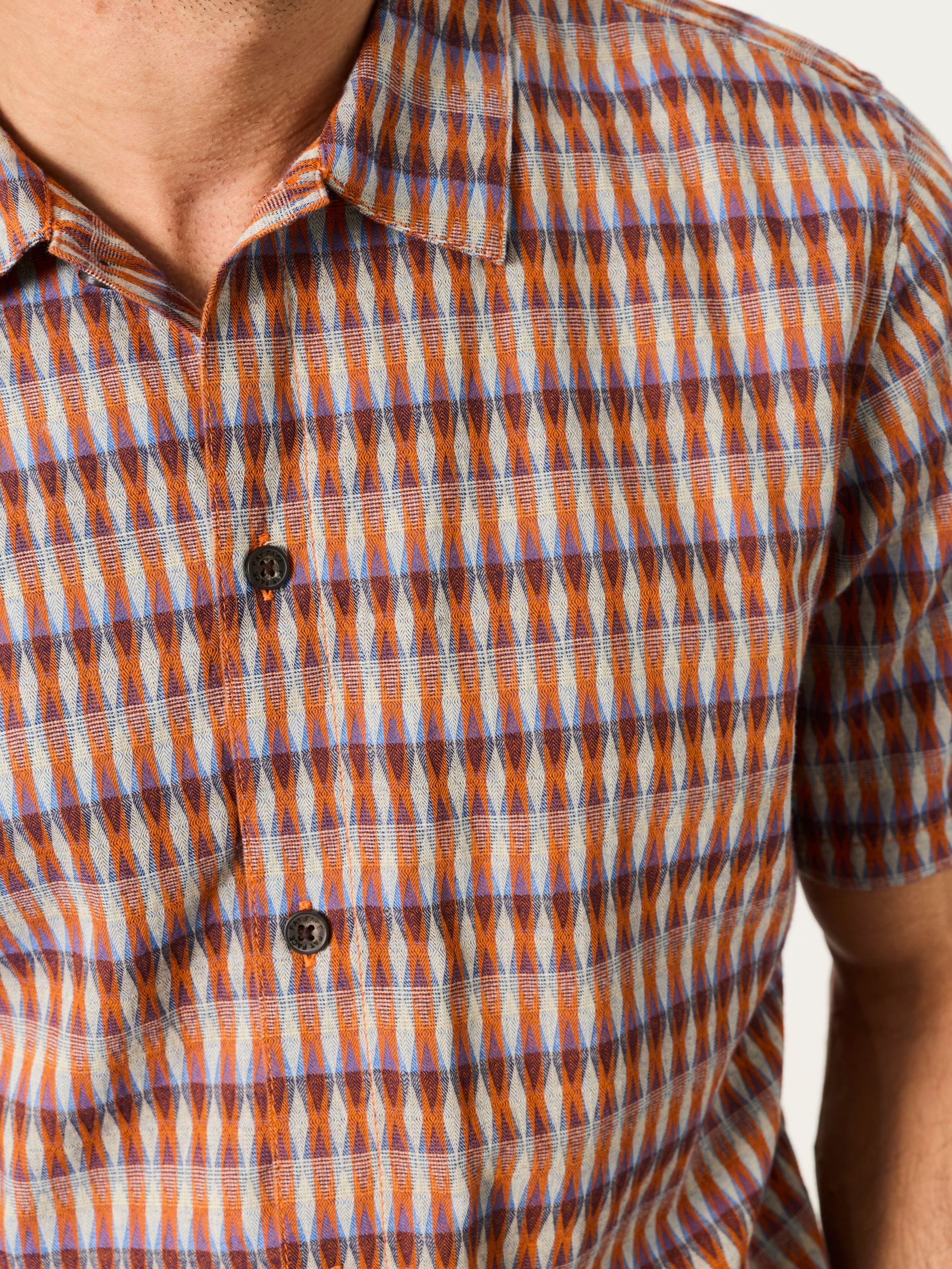 Multi Short Sleeve Kite Diamond Embroidered Shirt - Image 3 of 6