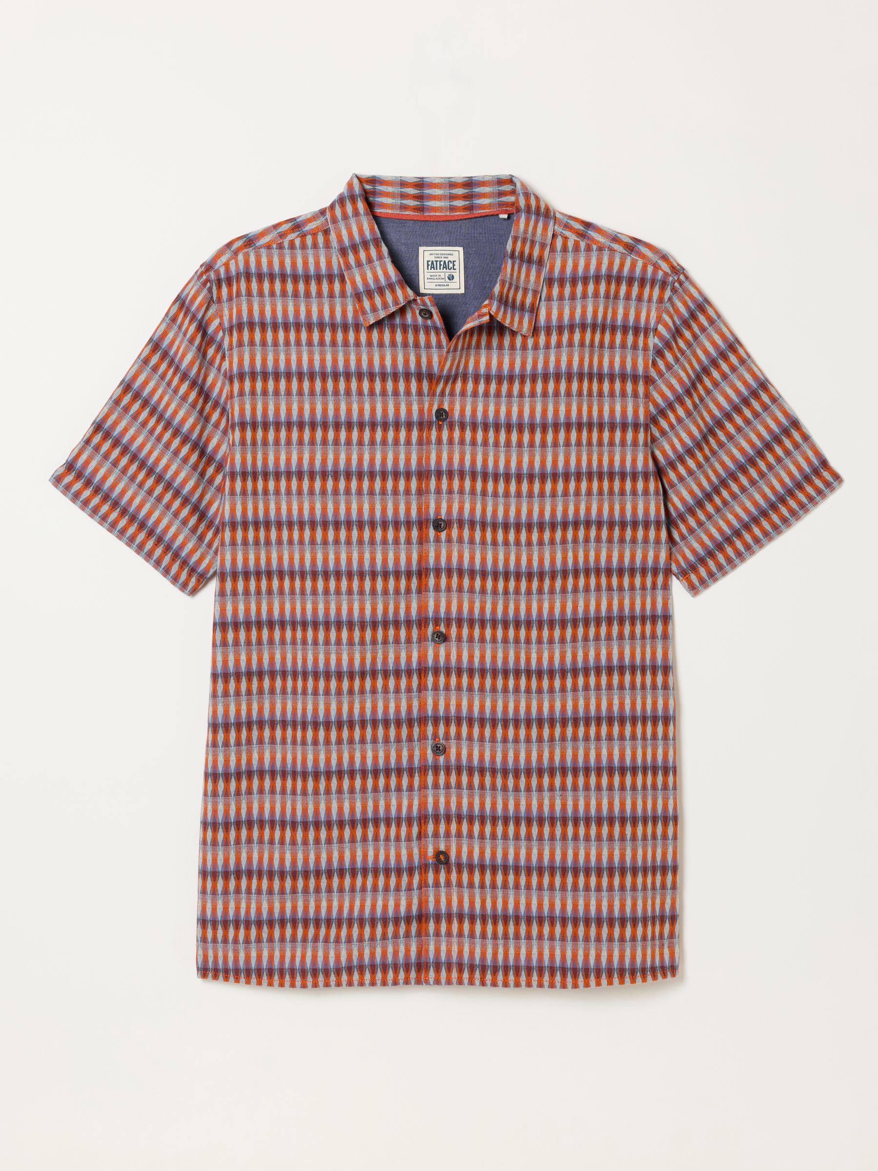 Multi Short Sleeve Kite Diamond Embroidered Shirt - Image 6 of 6