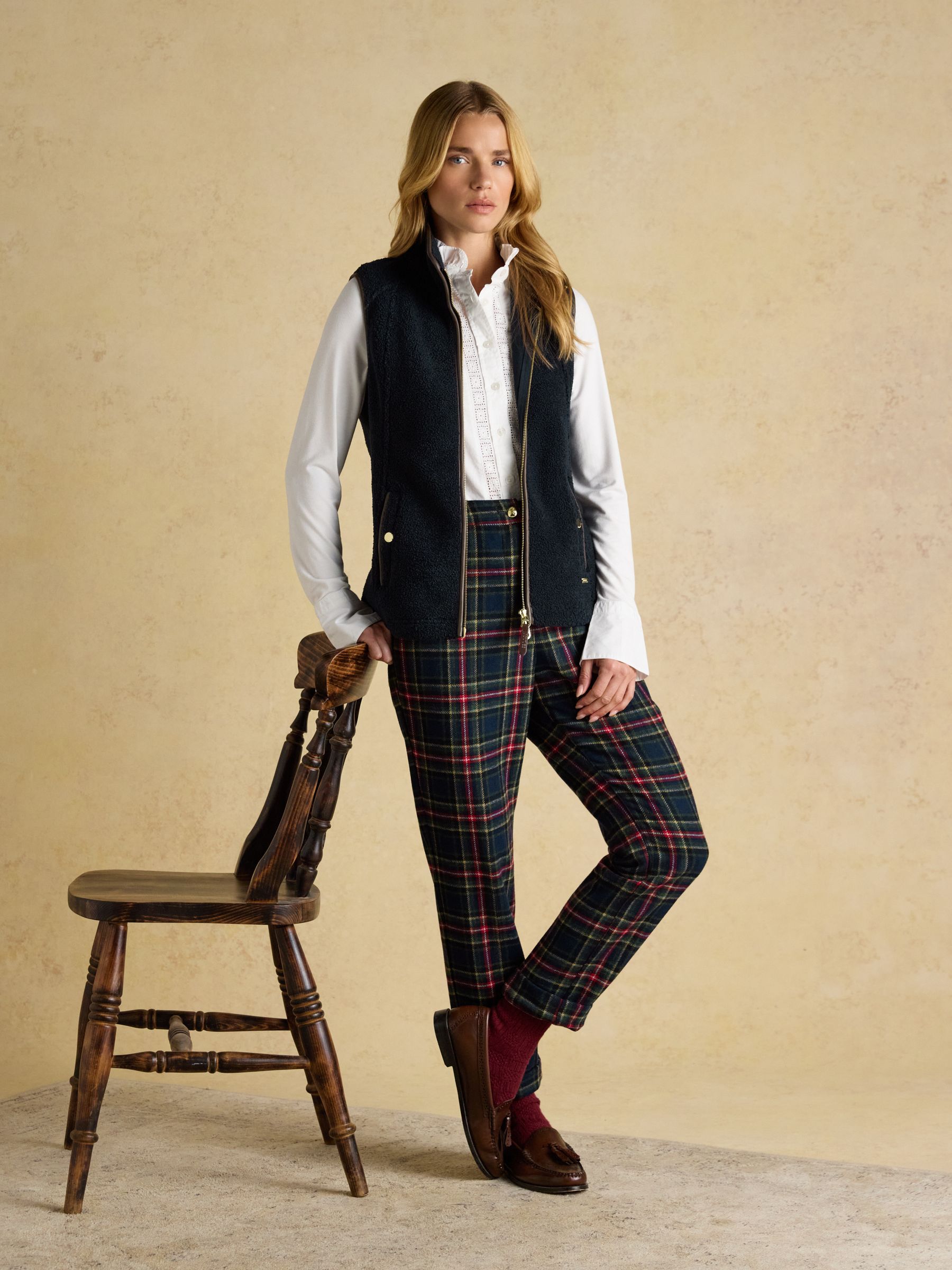 Borg Heritage Navy Fleece Gilet - Image 3 of 11