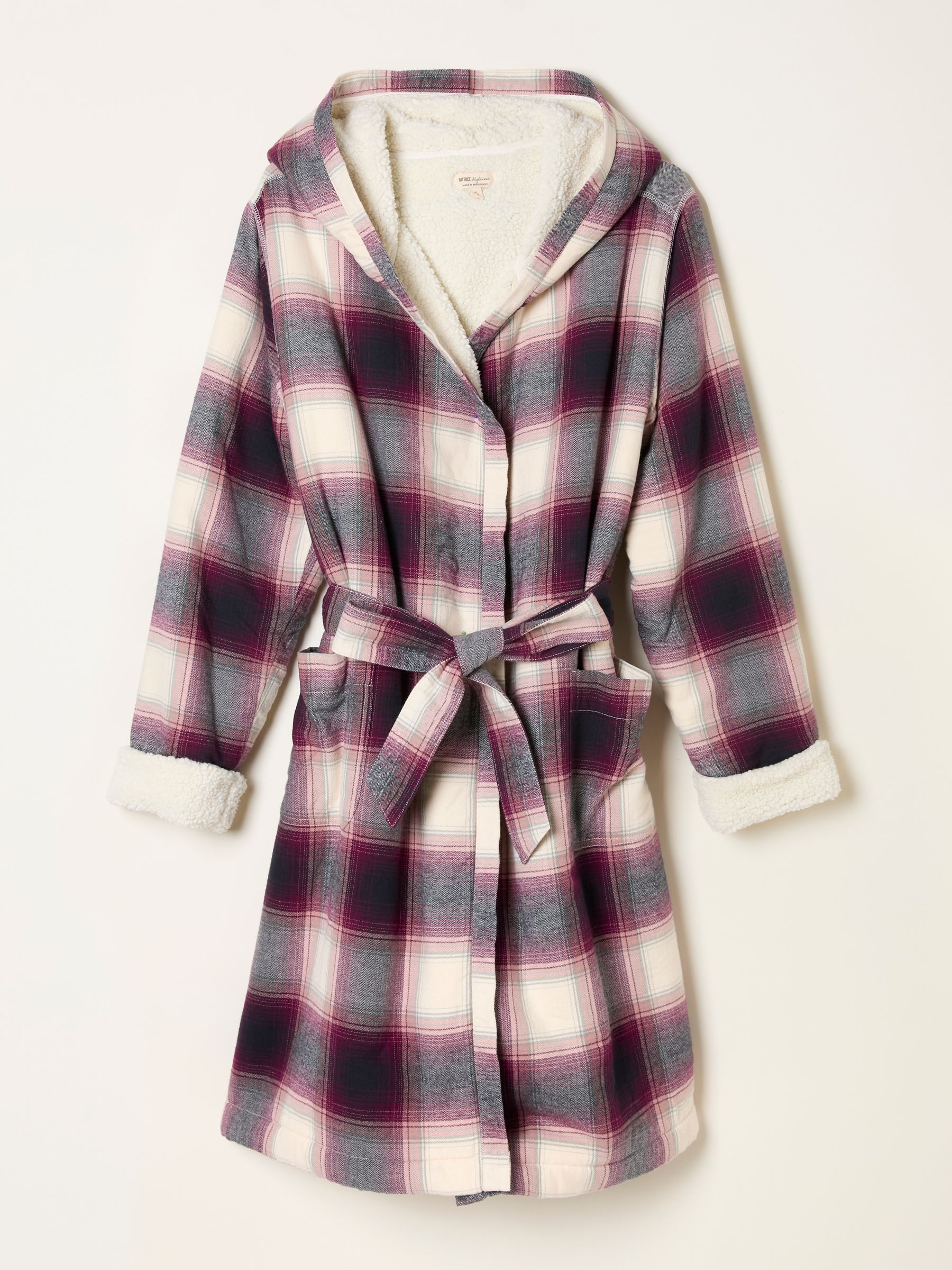 Purple Check Dressing Gown - Image 6 of 6 Purple Check Dressing Gown - Image 6 of 6