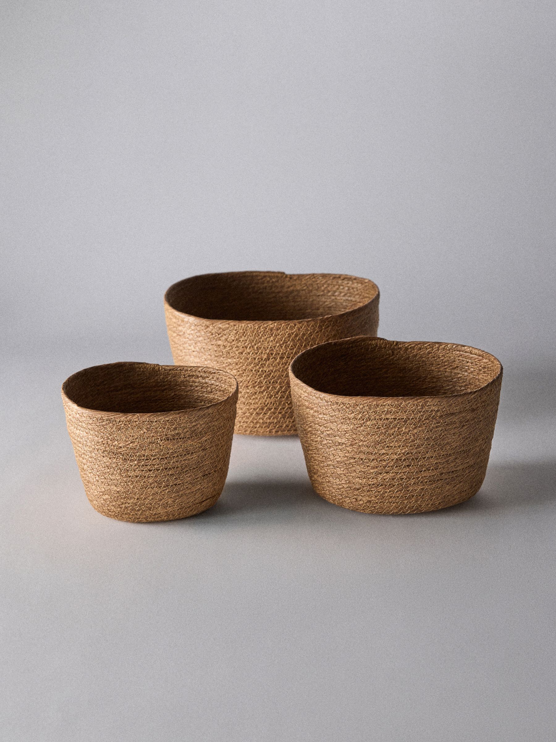 Natural Oval Storage Baskets - Image 2 of 5