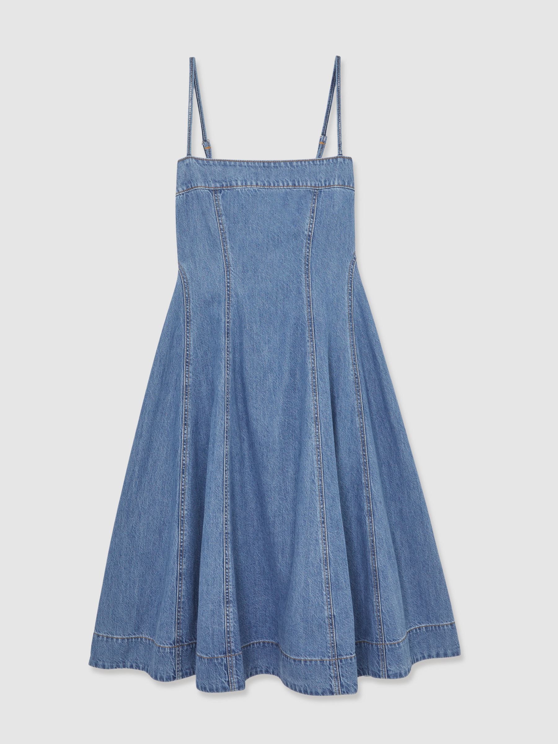 Paige Pippa Midi Dress in Light Blue - Image 2 of 5