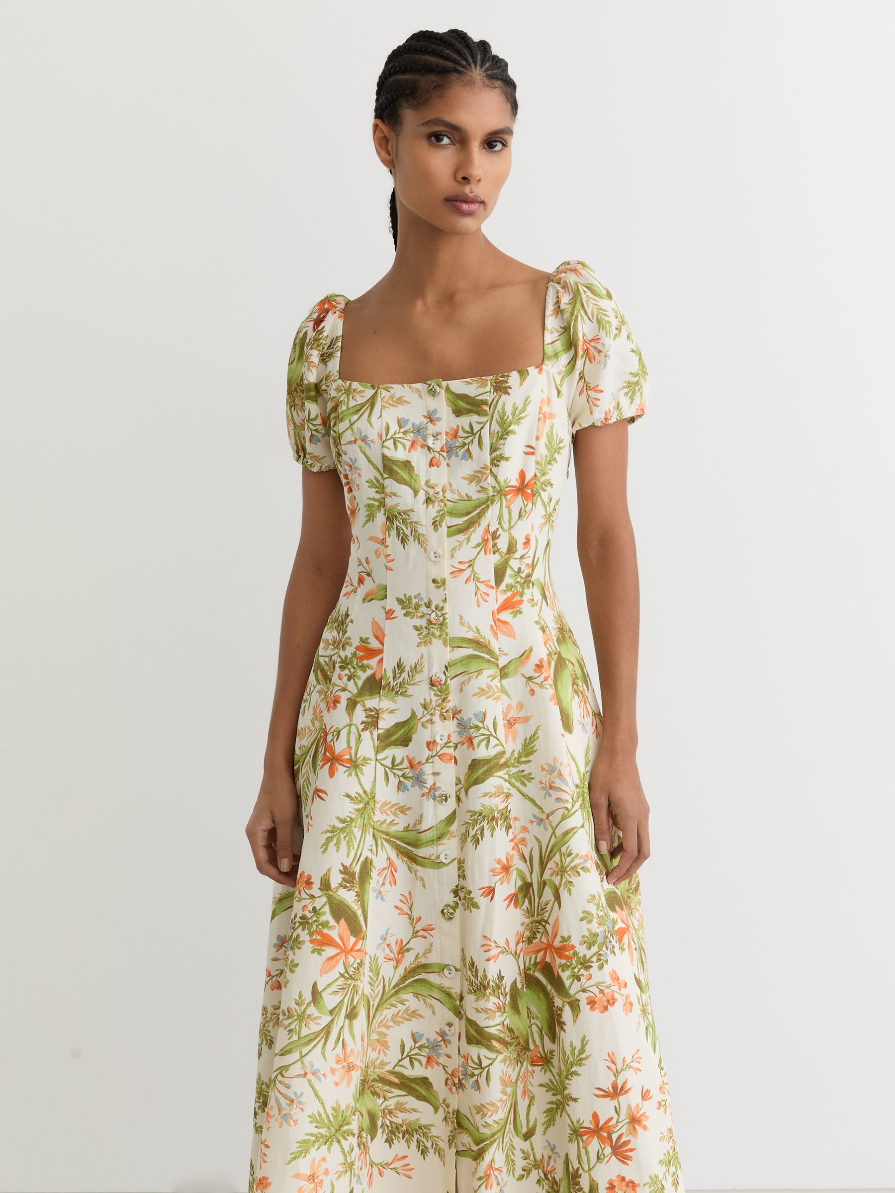 Lindi Dress in Cream Print - image 3