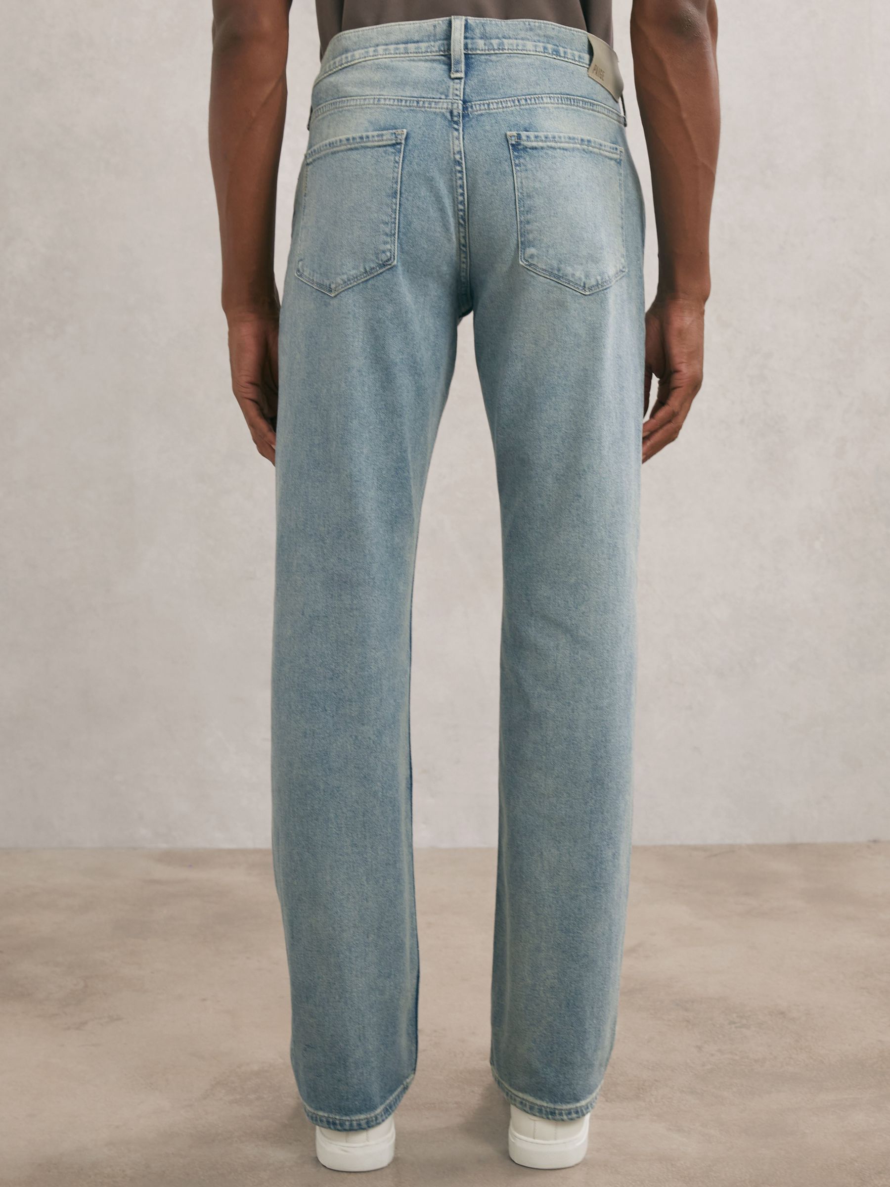 Paige Relaxed-Fit Straight Jeans in Light Blue - Image 4 of 5