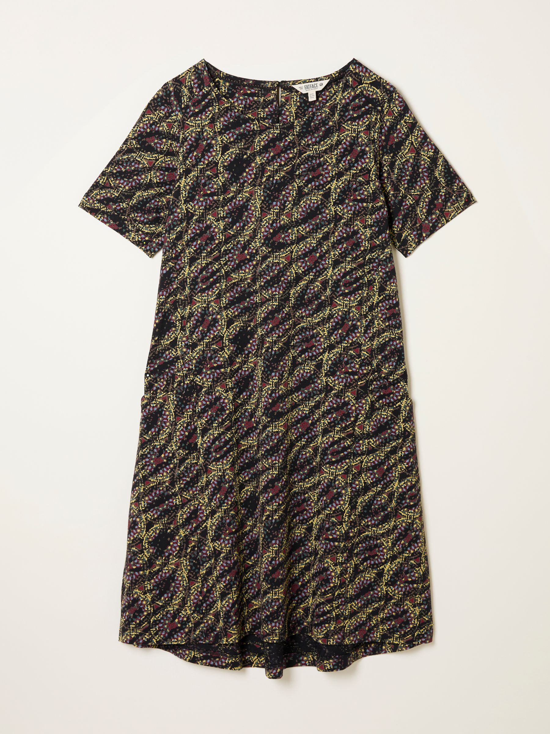 Simone Black Sketchy Texture Petite Jersey Dress - Image 5 of 5