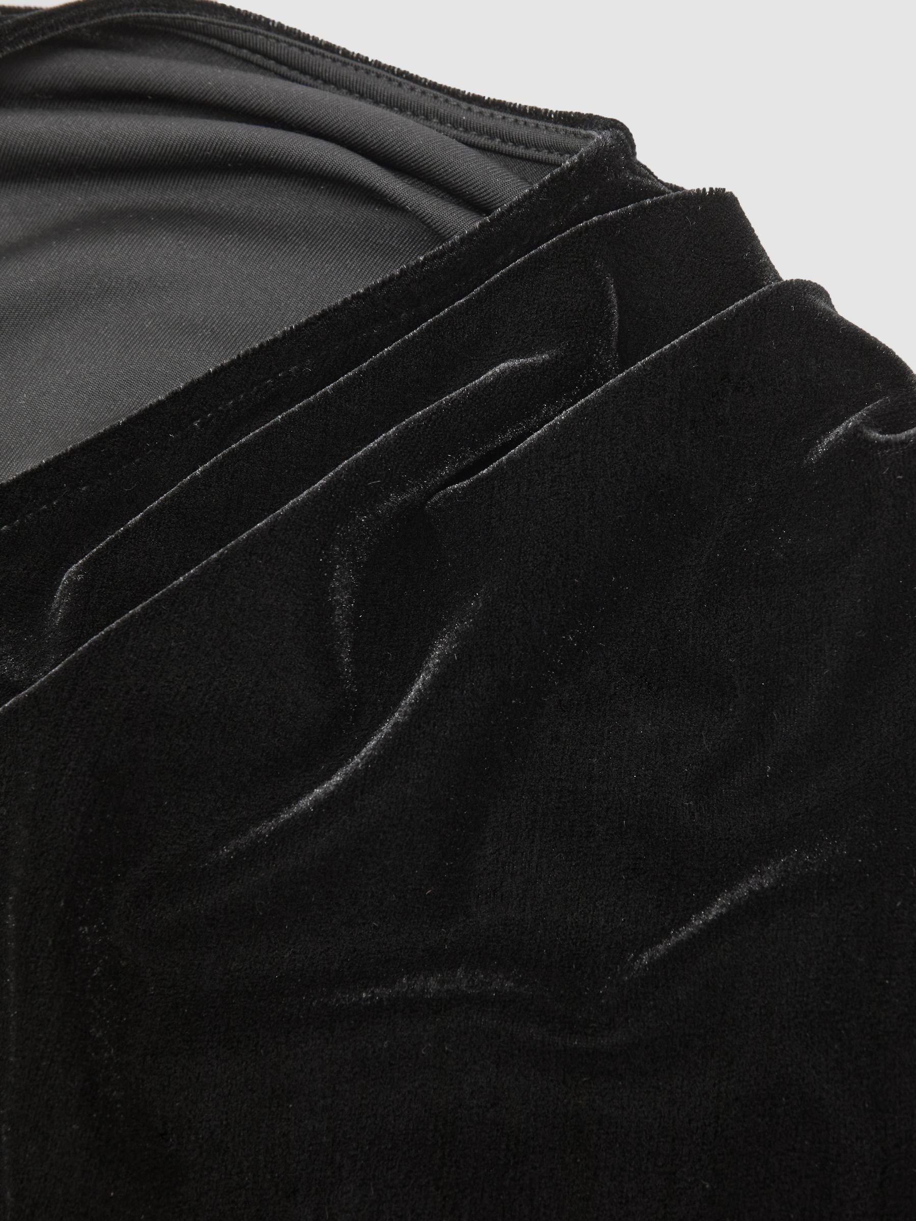 Velvet Cut-Out Long-Sleeve Top in Black - image 3