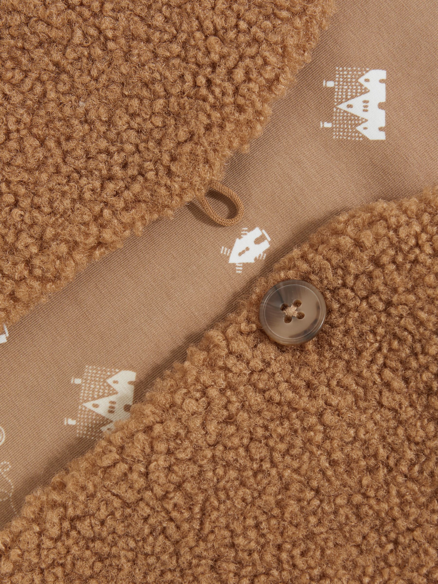 Reversible Fleece Single-Button Gilet in Neutral - Image 3 of 3