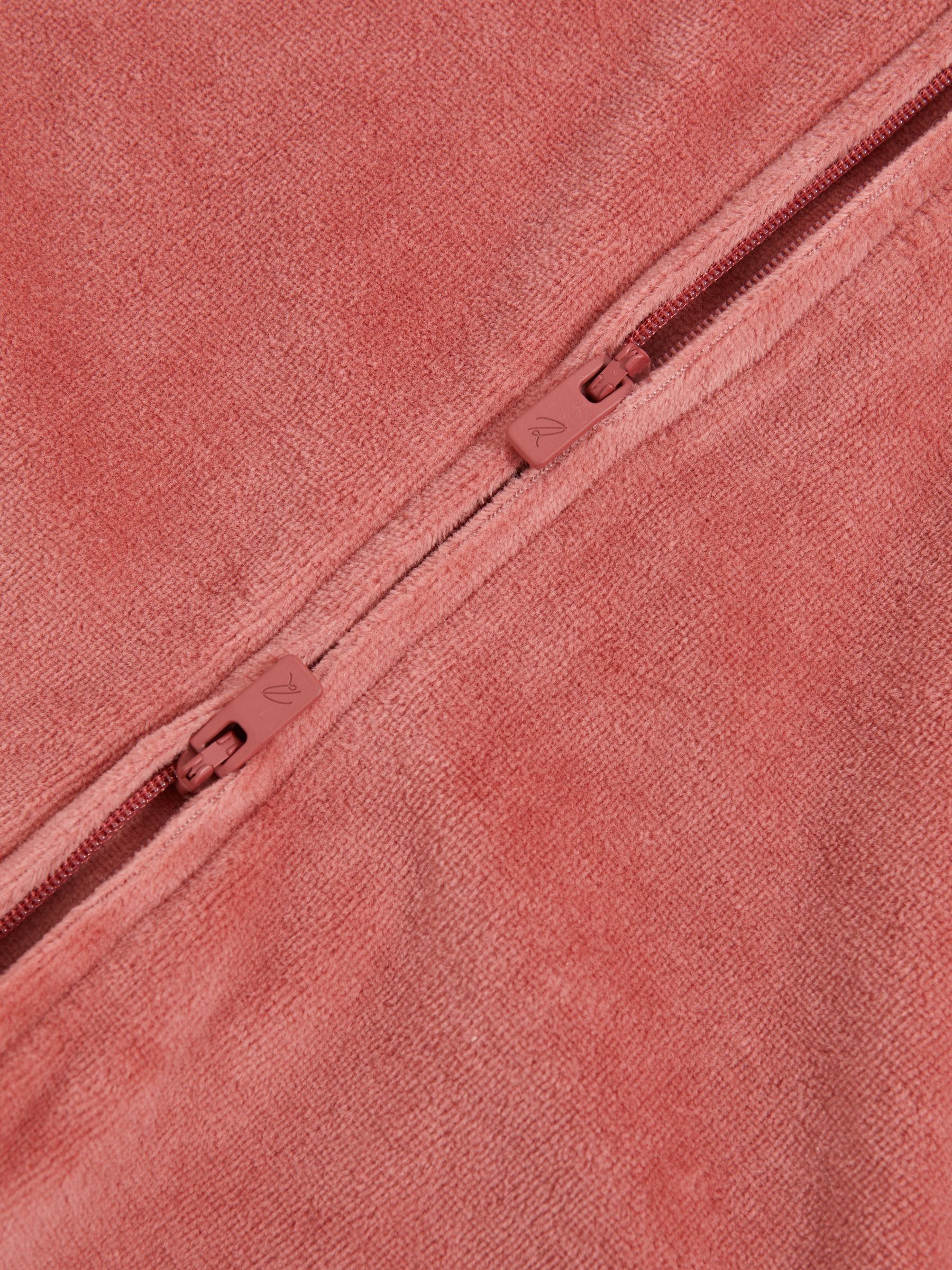 Cotton-Blend Velour Sleepsuit in Rose - Image 2 of 2