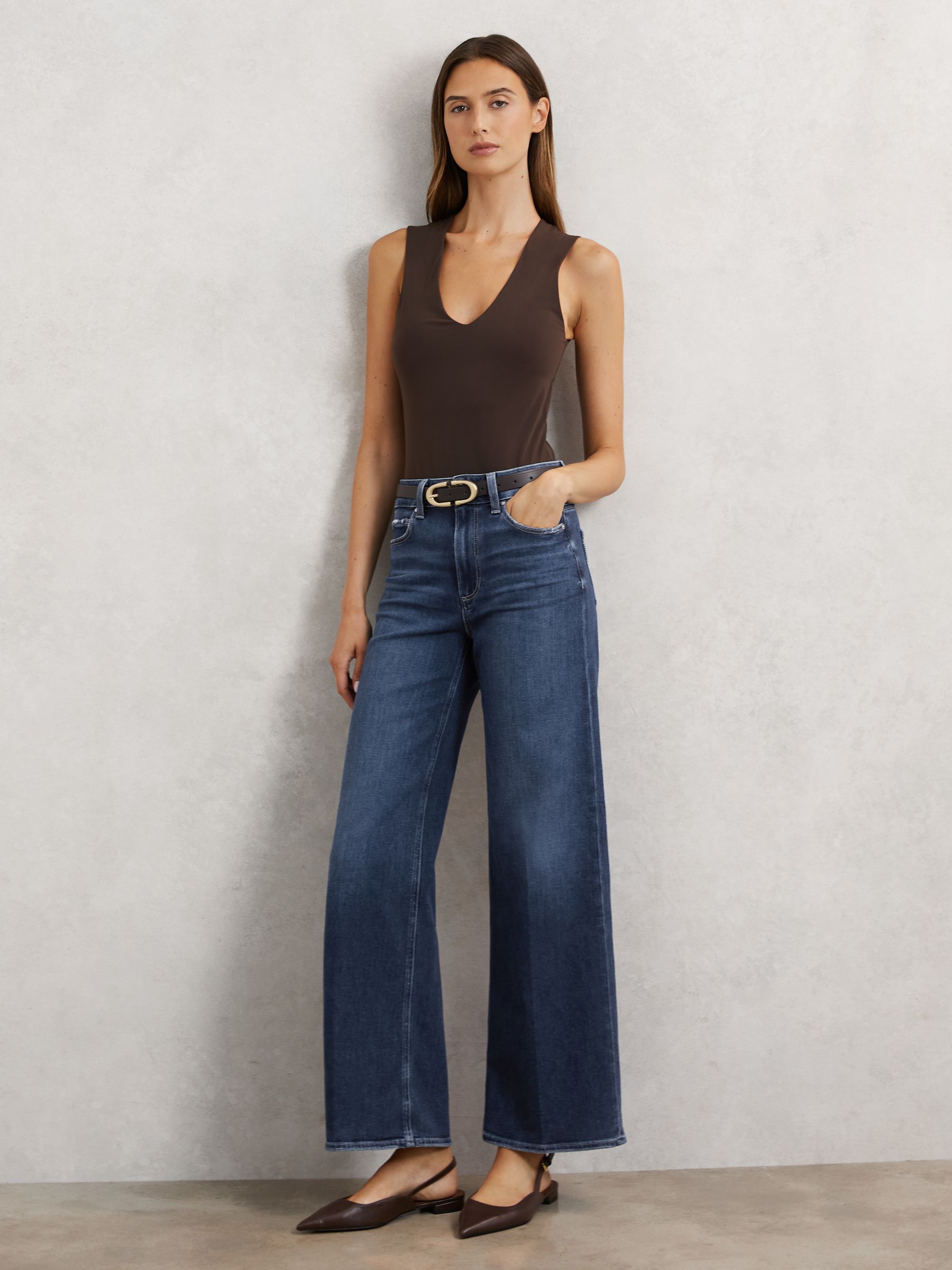 Paige Anessa Jeans in Mid Blue - Image 1 of 5