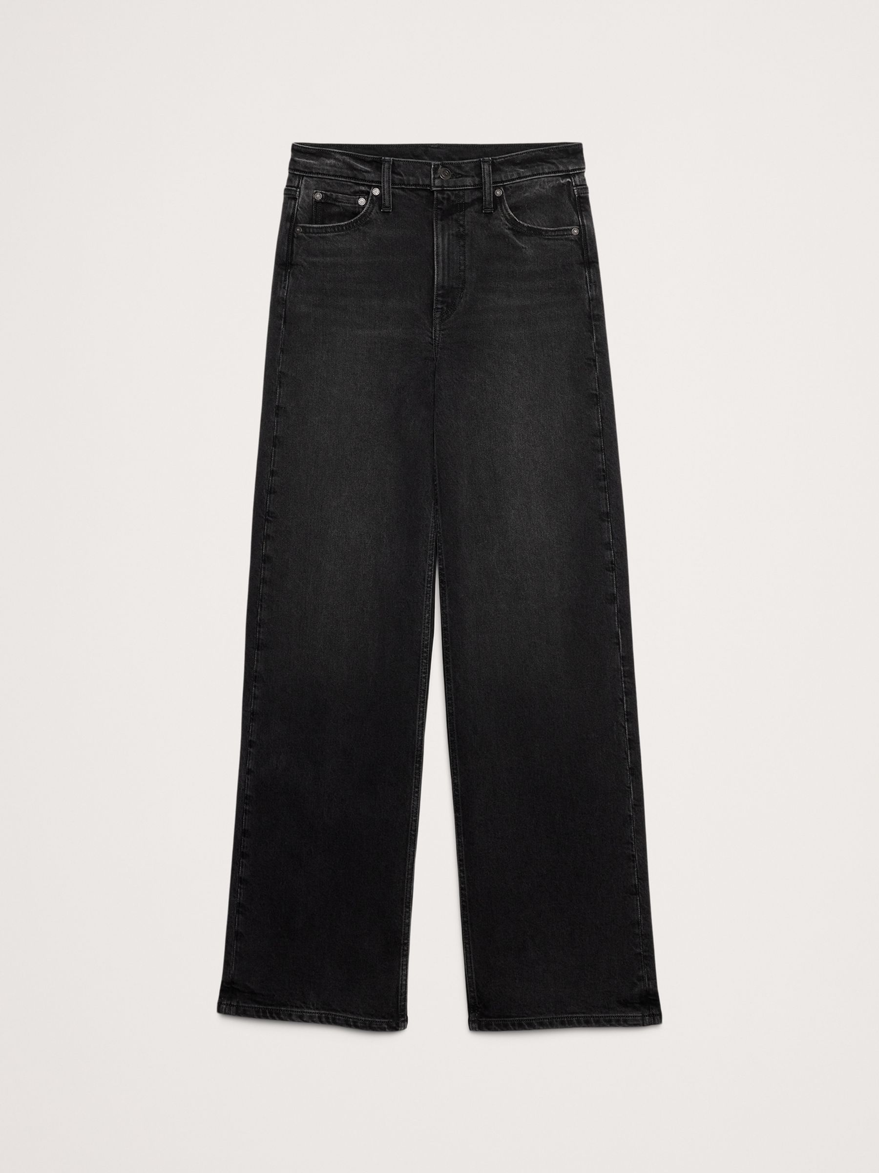 Banana Republic Black The Icon Classic Wide-Leg Jeans - Image 5 of 5