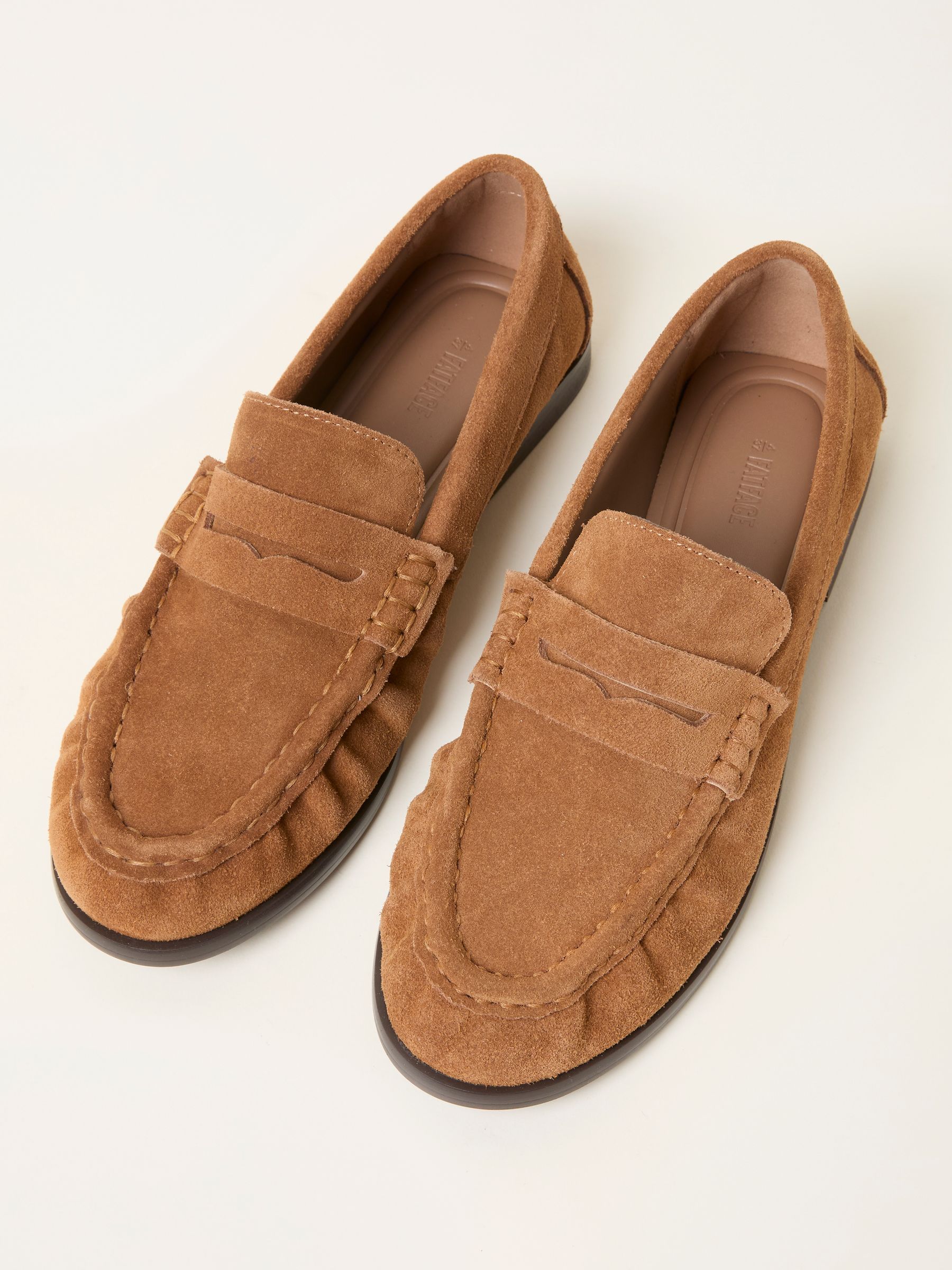 Tan Brown Suede Loafer Flat - Image 2 of 3