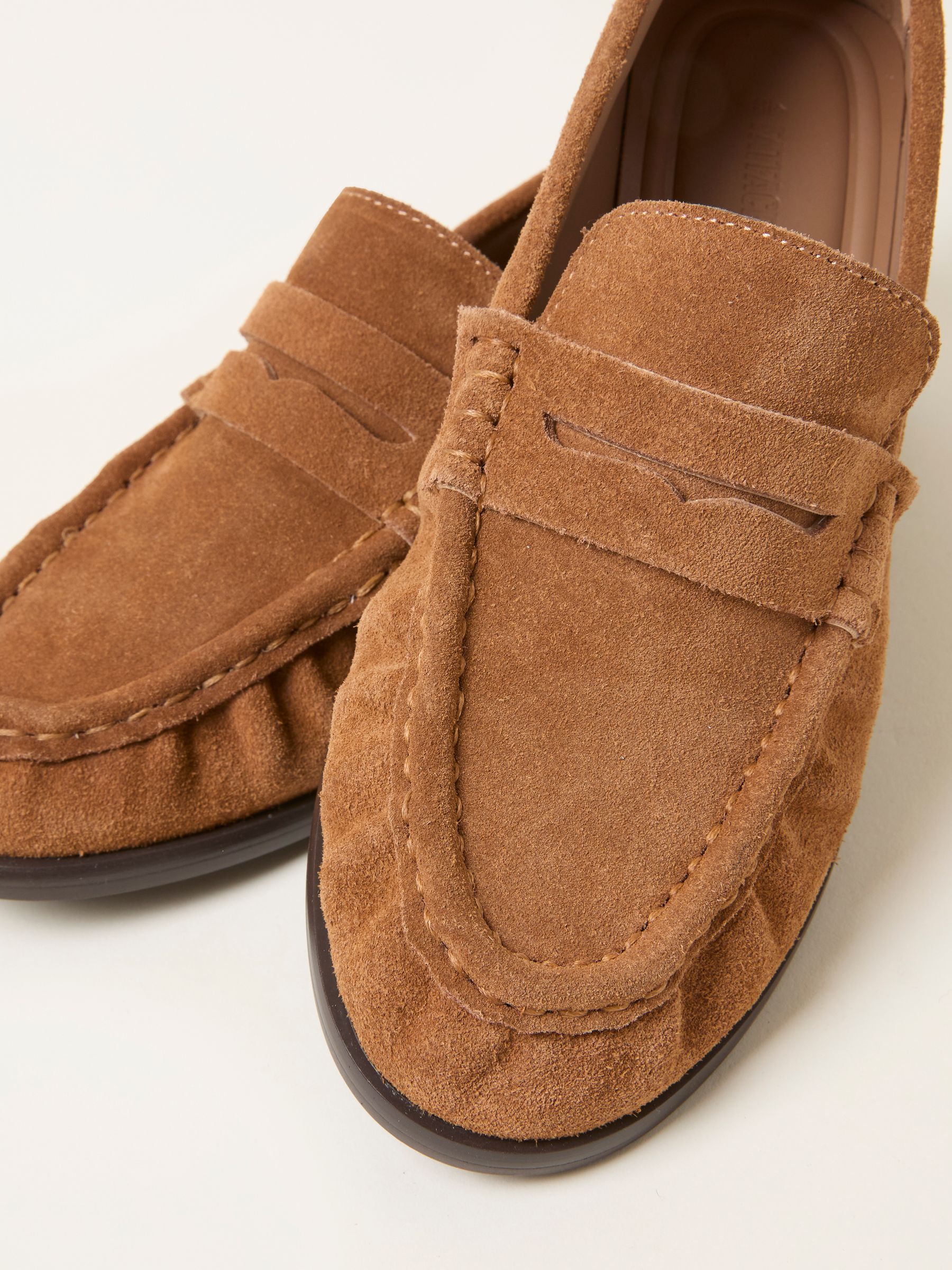 Tan Brown Suede Loafer Flat - Image 3 of 3