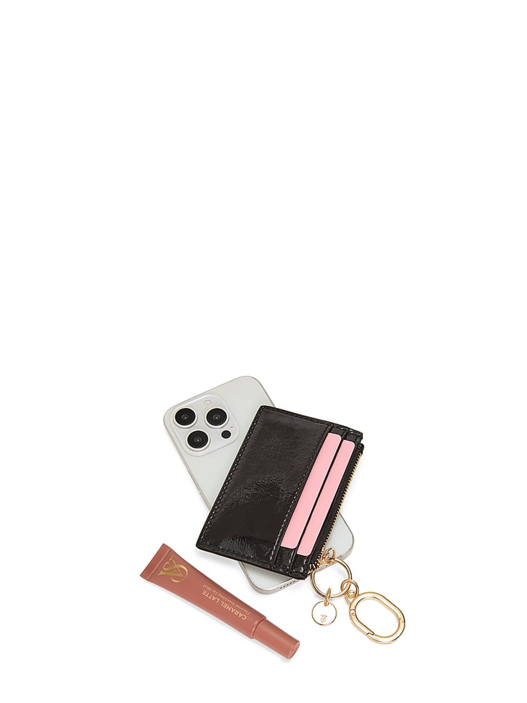 Black Patent Card Case Keyring - Image 3 of 3
