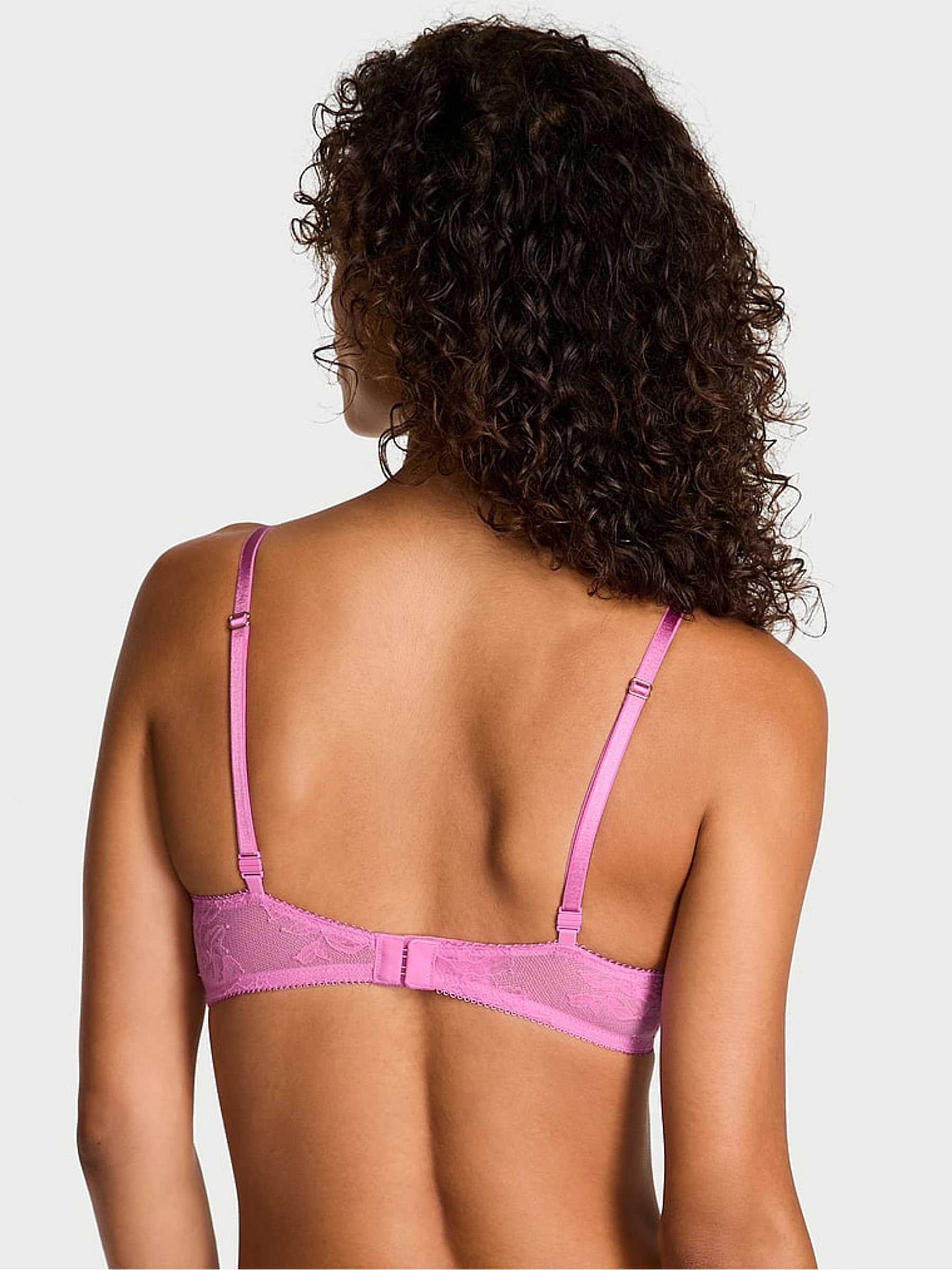 Playful Rose Pink Add 2 Cups Push Up Bombshell Lace Bra - Image 2 of 3