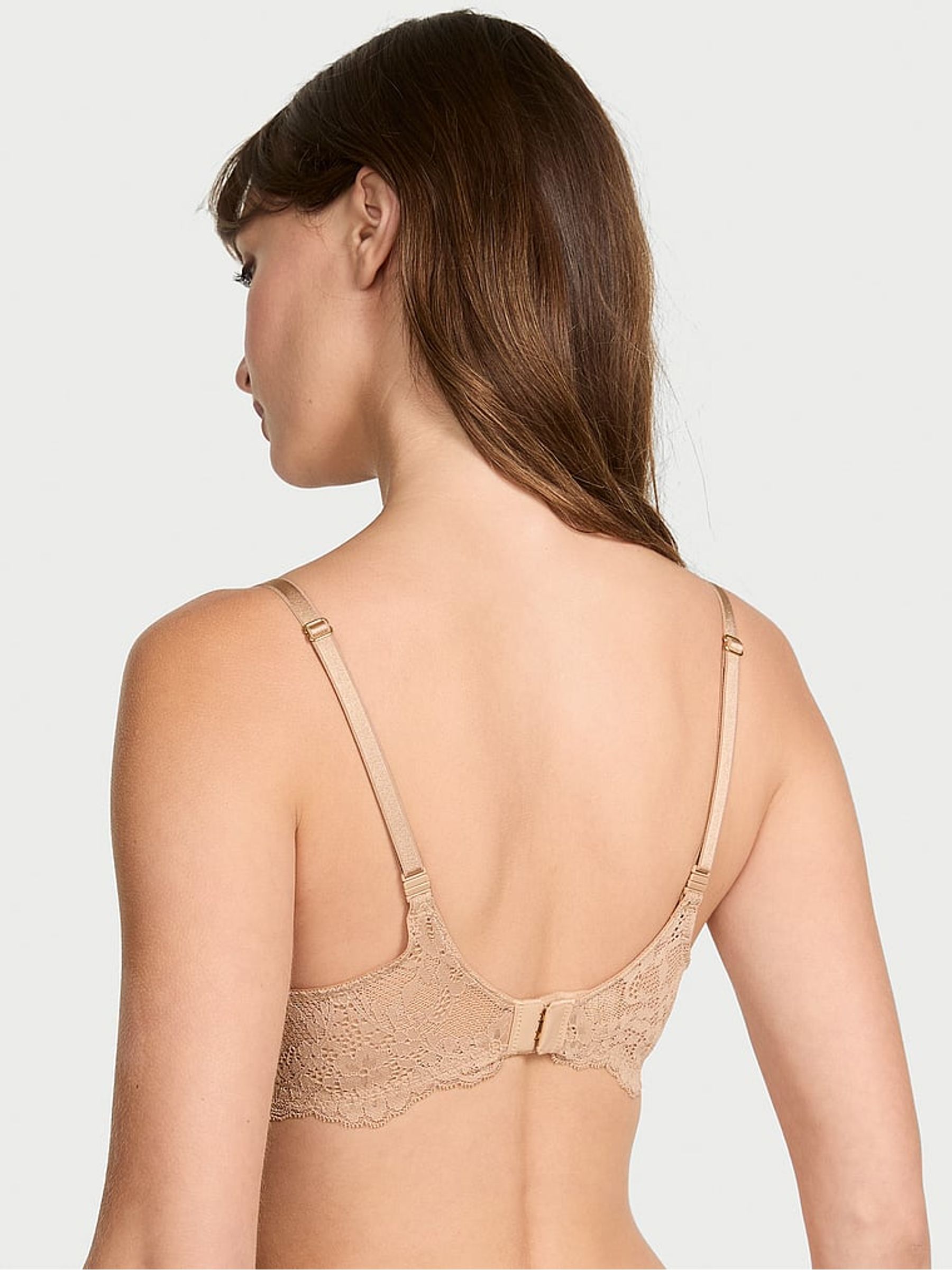 Praline Nude Lace Trim Push Up Bra - Image 2 of 2