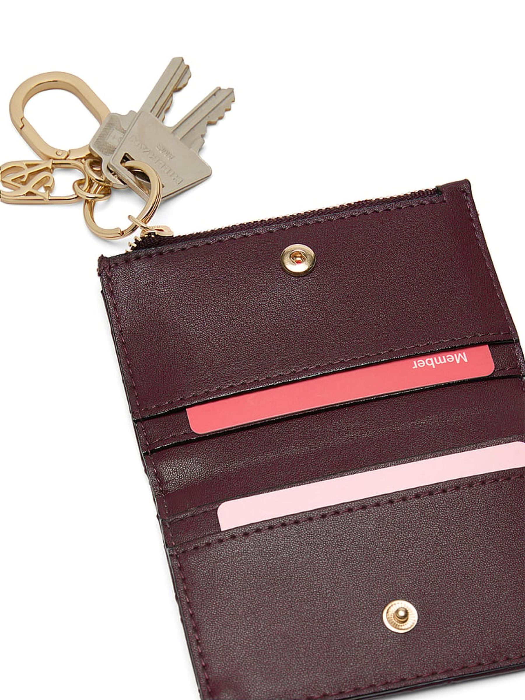 Winter Wine Red Foldable Keyring Card Holder - Image 3 of 3