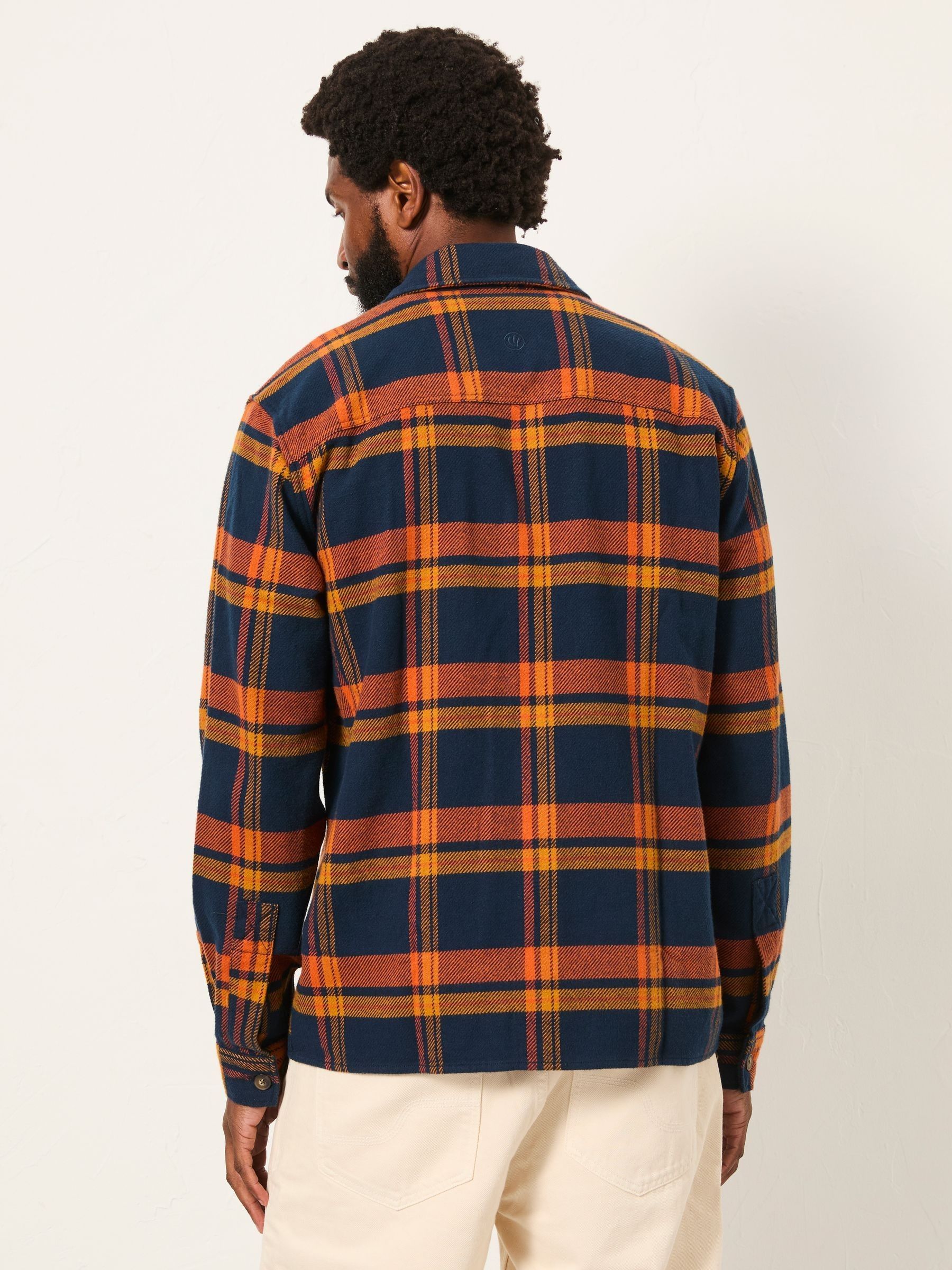 Kaber navy Long Sleeve Relaxed Fit Check Shirt - Image 3 of 7