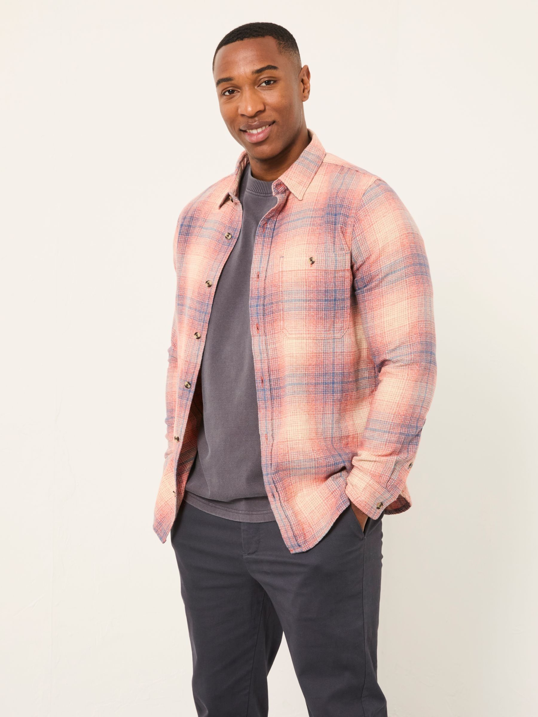 Oaken multi Long Sleeve Ombre Check Shirt - Image 1 of 6 Oaken multi Long Sleeve Ombre Check Shirt - Image 1 of 6