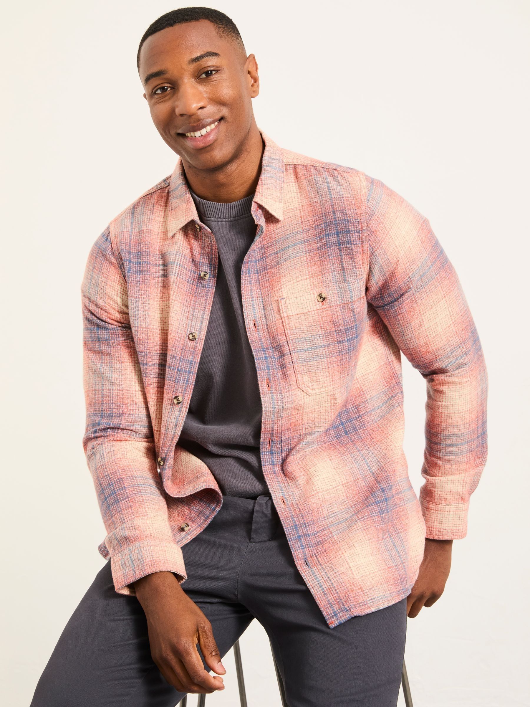 Oaken multi Long Sleeve Ombre Check Shirt - Image 5 of 6