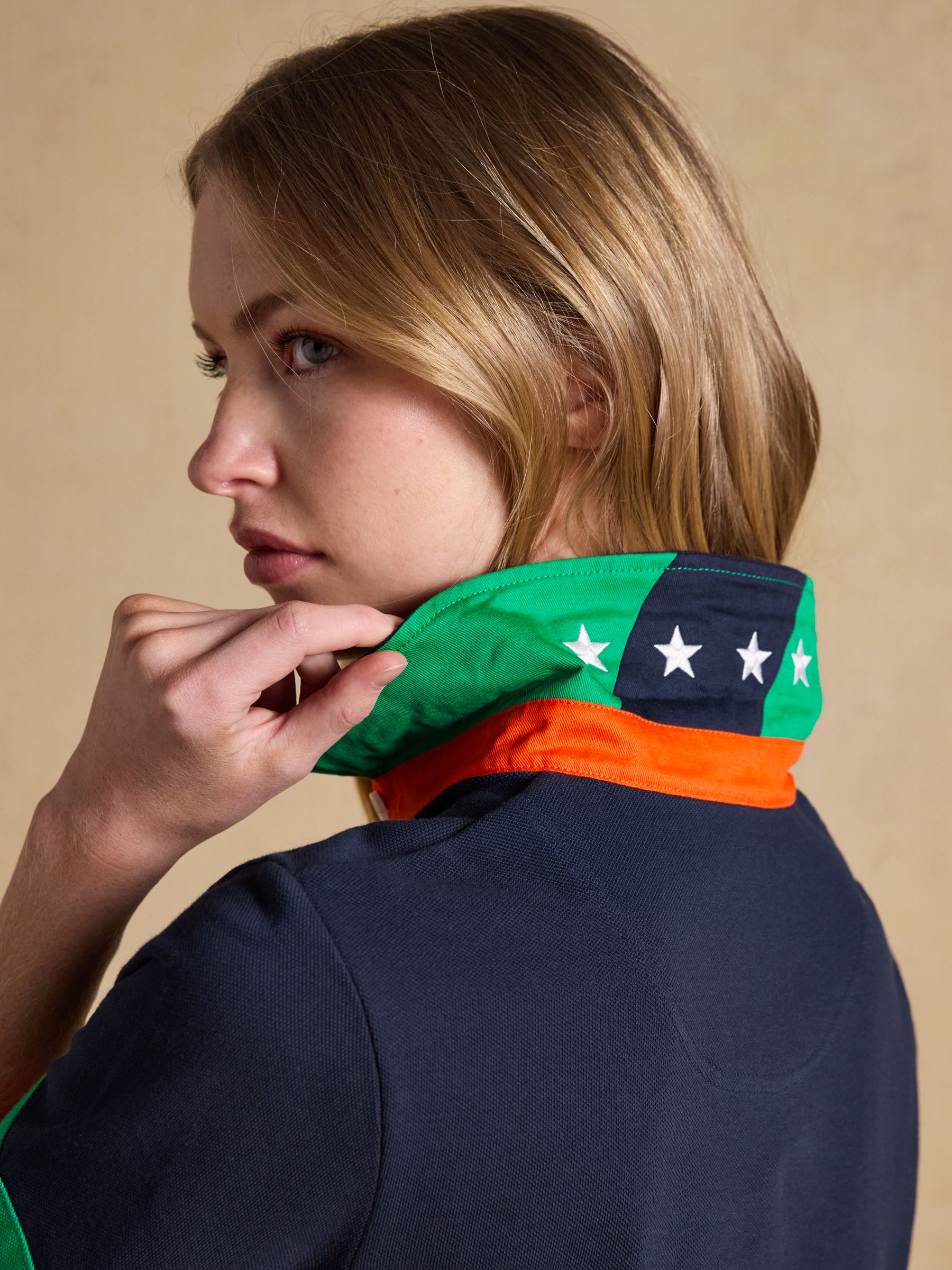 Official Bramham Navy Cotton Pique Polo Shirt - Image 11 of 15