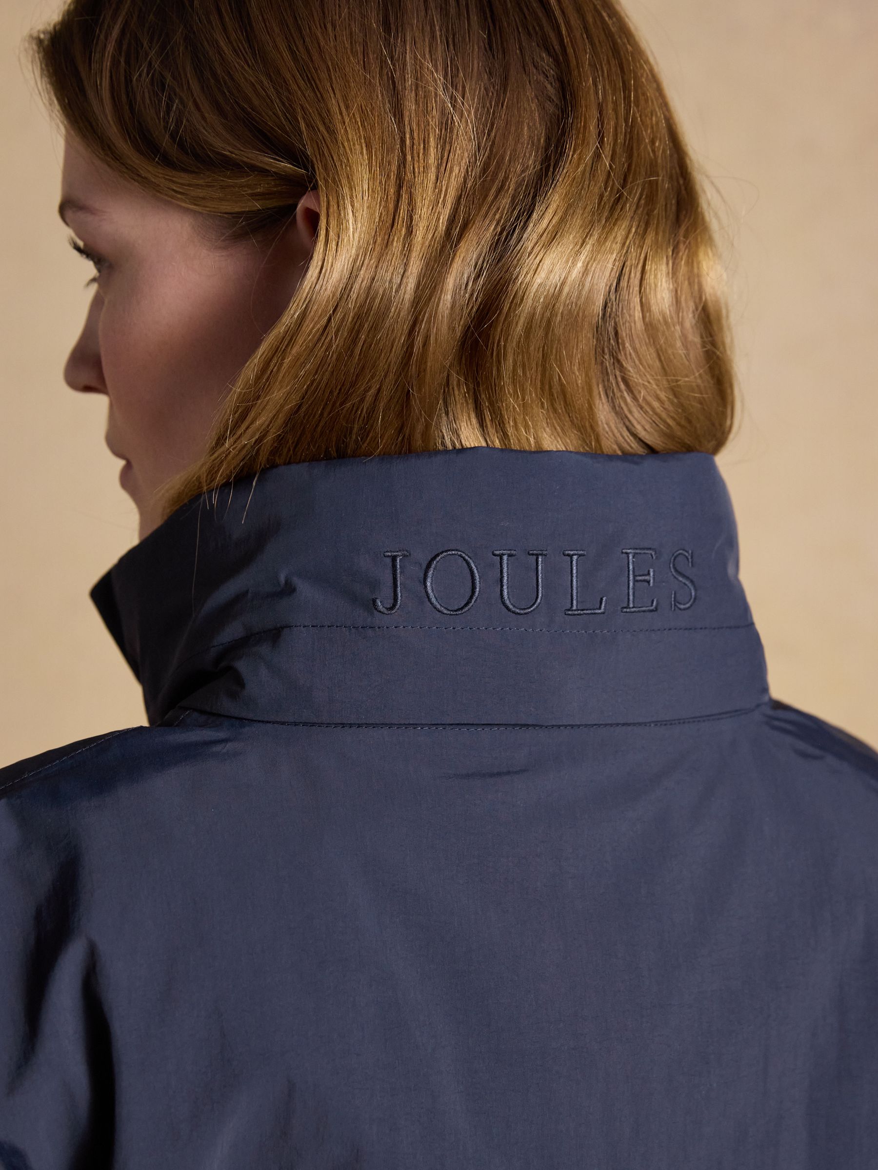 Official Badminton Navy Funnel Neck Coat - Image 14 of 18