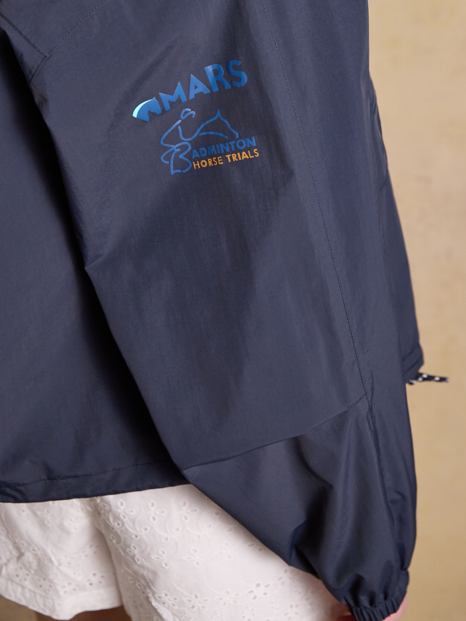 Official Badminton Navy Funnel Neck Coat - Image 15 of 18