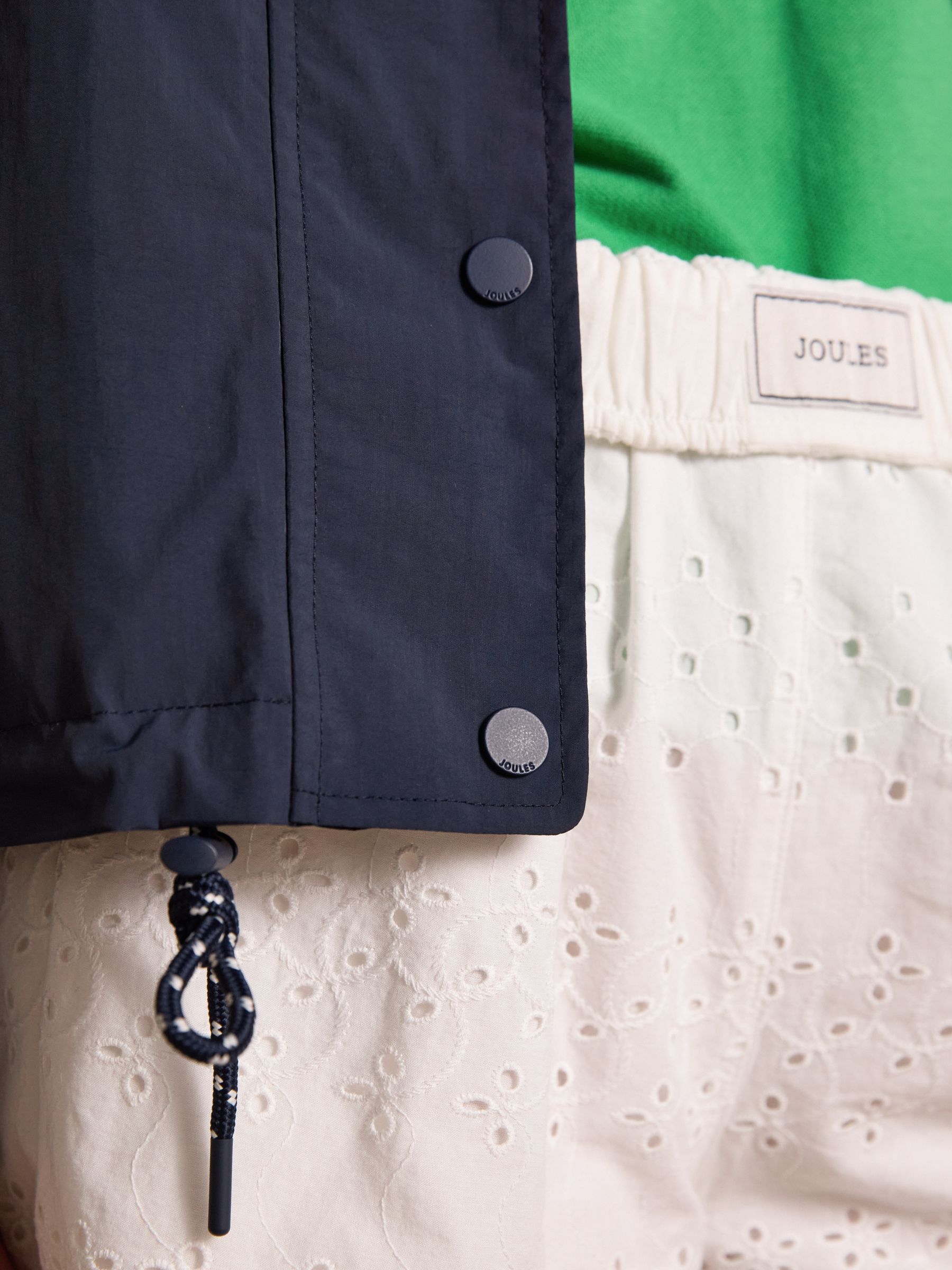 Official Badminton Navy Funnel Neck Coat - Image 8 of 18