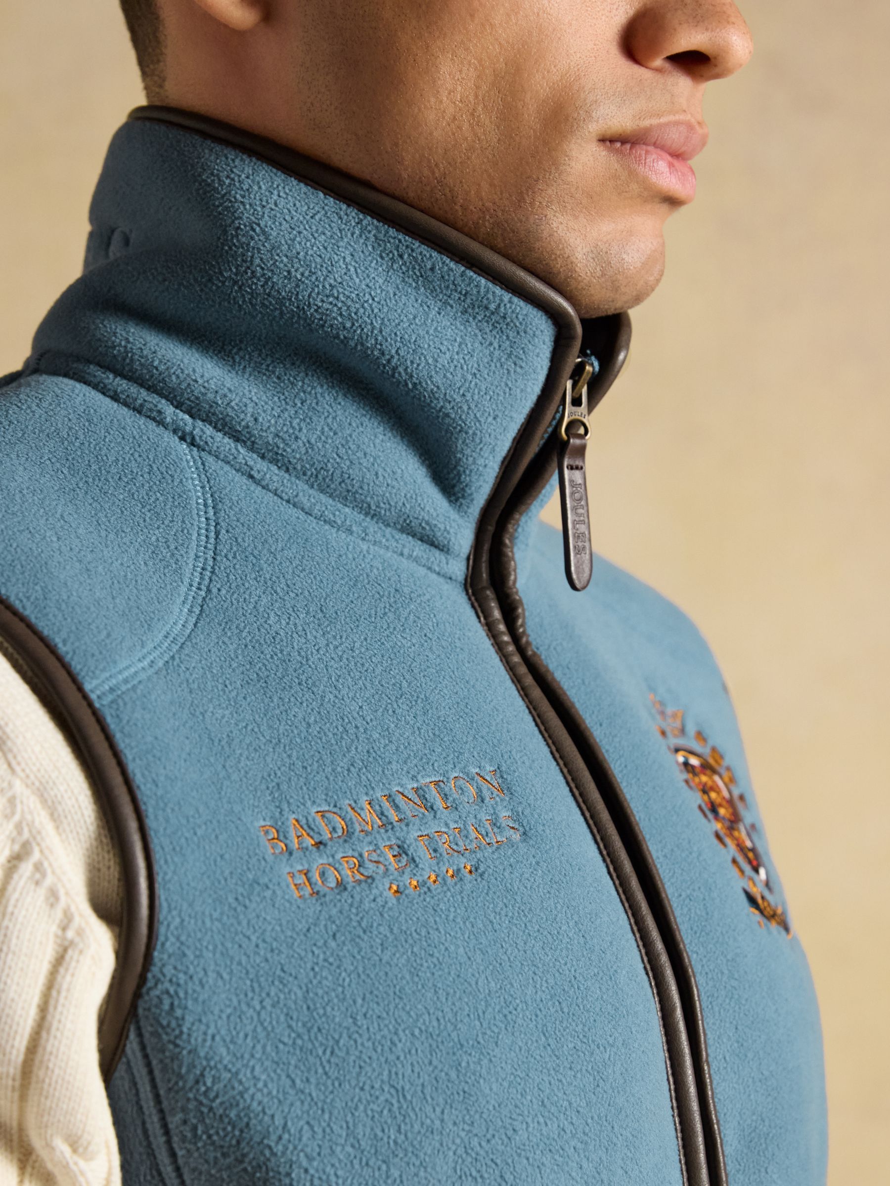 Official Badminton Blue Heritage Fleece Gilet - Image 10 of 13