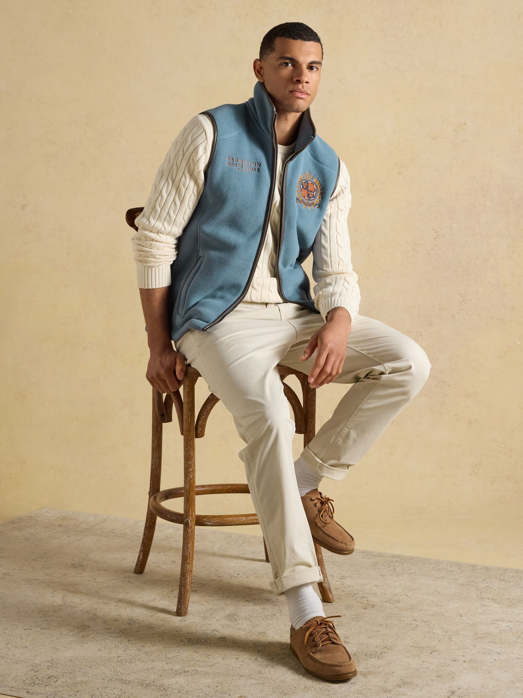 Official Badminton Blue Heritage Fleece Gilet - Image 6 of 13